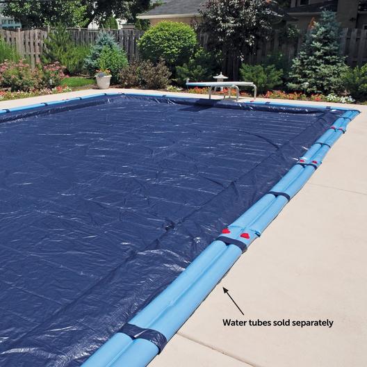 Midwest Canvas  16 x 24 Rectangle Winter Pool Cover 10 Year Warranty Blue