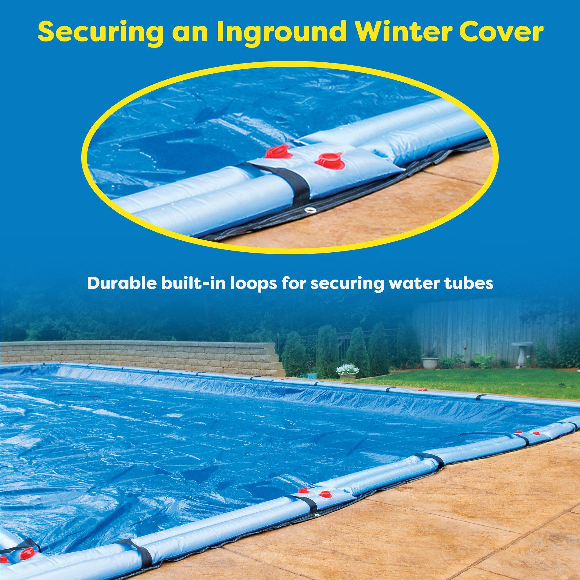 Midwest Canvas  16 x 24 Rectangle Winter Pool Cover 10 Year Warranty Blue