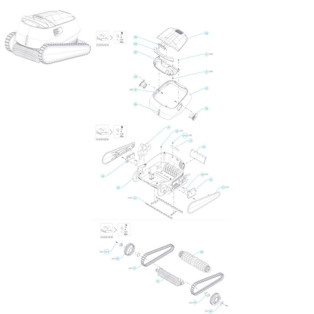 Maytronics Dolphin Proteus DX5 Pool Cleaner Parts