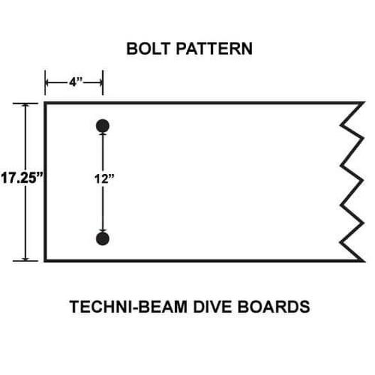 Inter-Fab  Techni-Beam 10 Diving Board Only with Matching Tread White