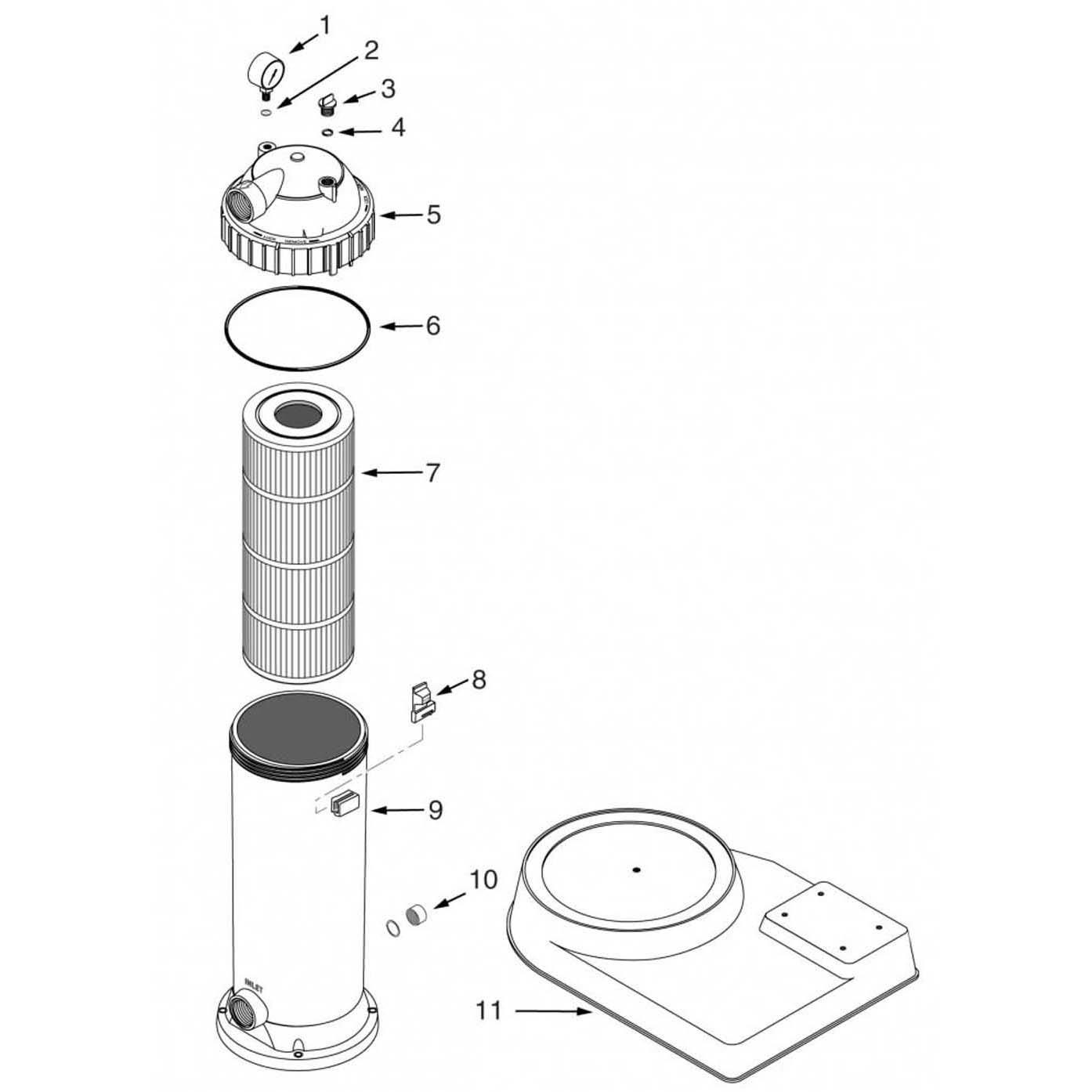 Sta-Rite PRC Above Ground Cartridge Filter System Parts Before 2009