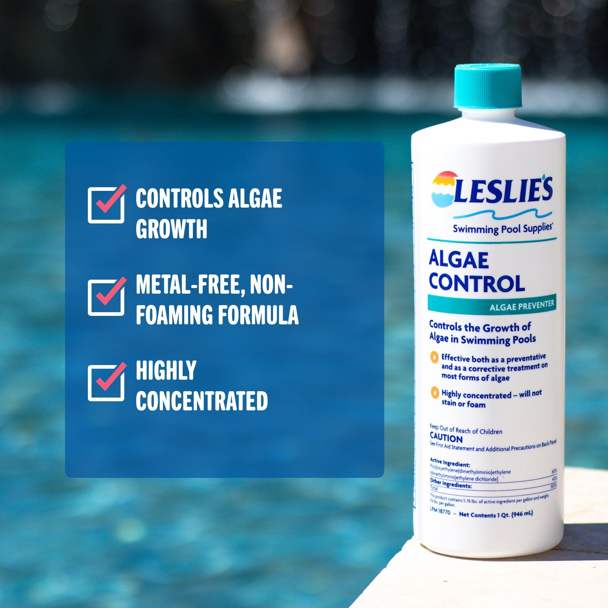 Leslie's  Algae Control Pool Algaecide and Algae Preventer  1 qt