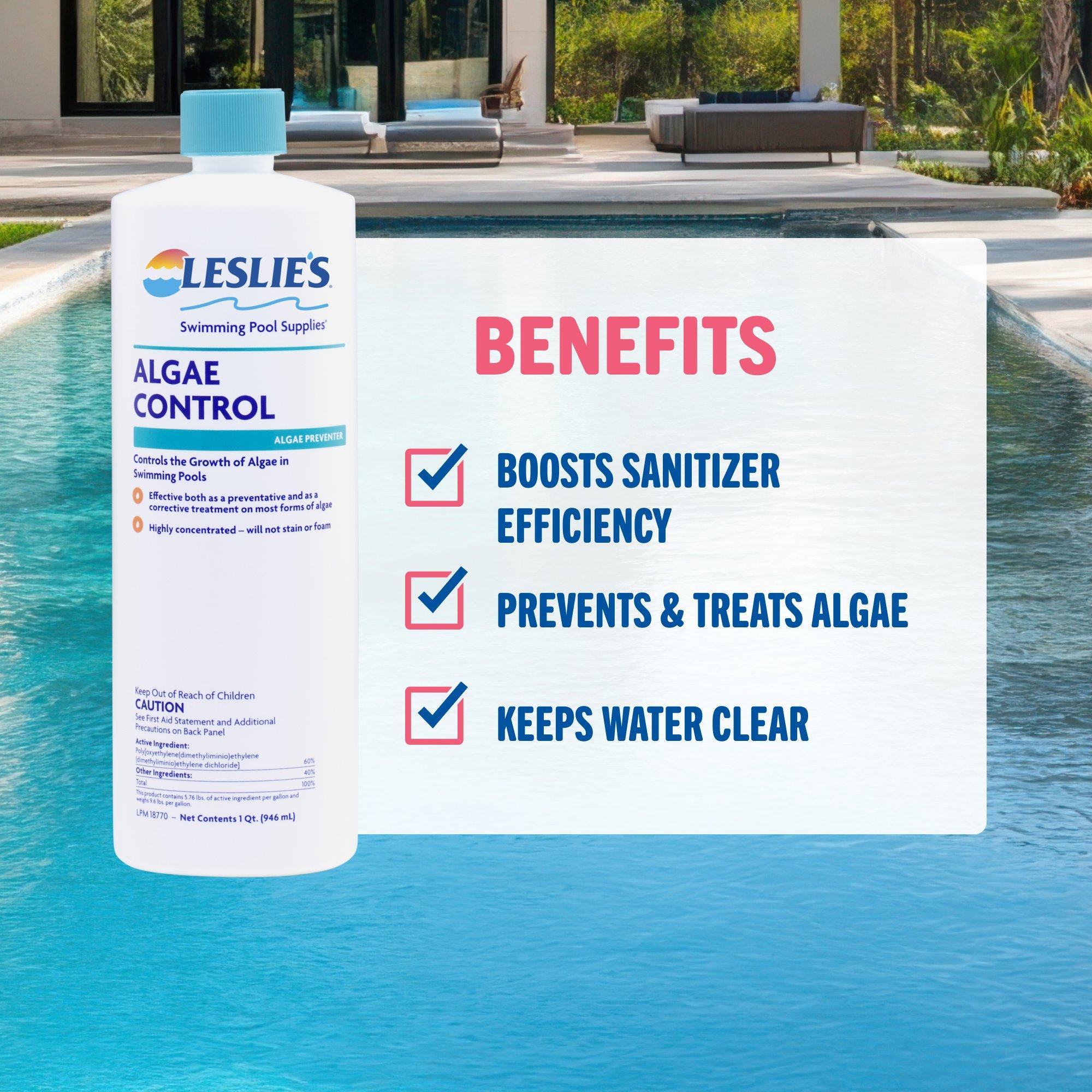 Leslie's  Algae Control Pool Algaecide and Algae Preventer  1 qt
