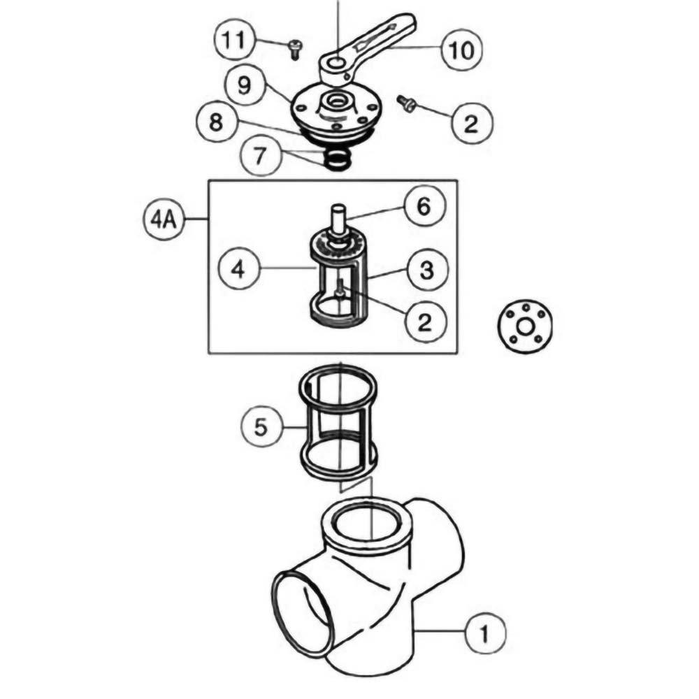 Pentair Ortega 3-Port CPVC Diverter Valve Parts