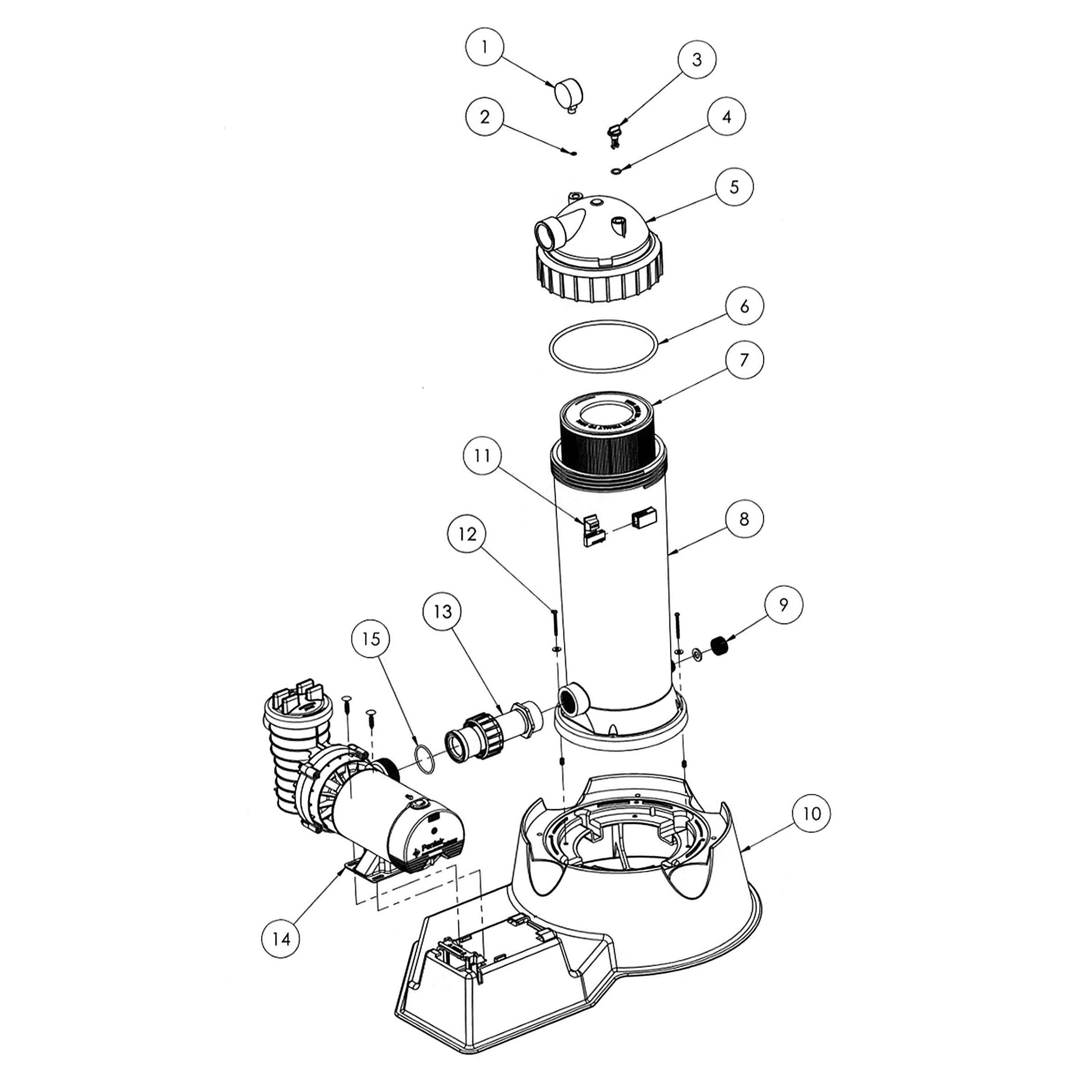 Sta-Rite PRC After 2009 Above Ground Pool Cartridge Filter System Parts