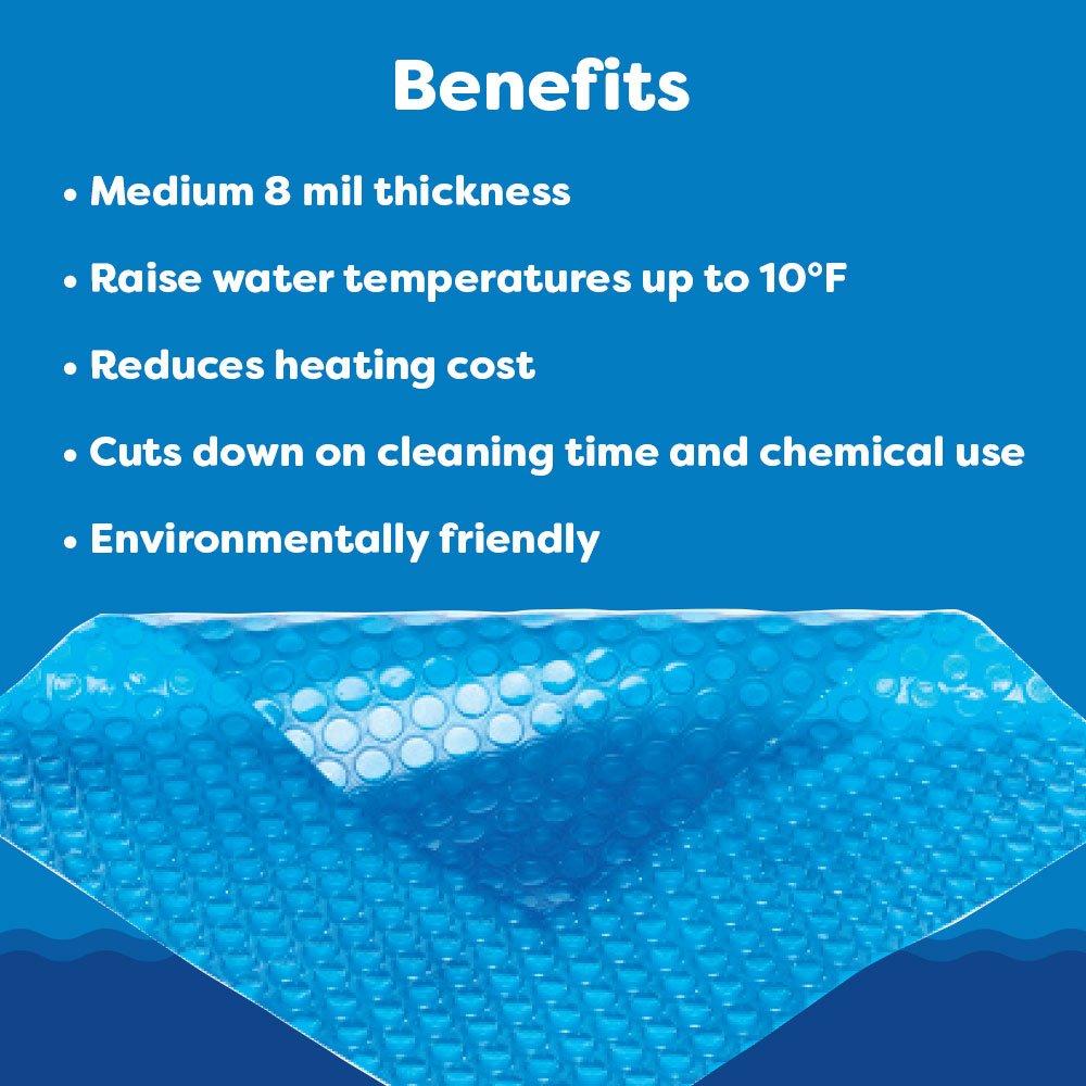 In The Swim  Standard Round Blue Solar Pool Cover 8 Mil 3-Year Warranty