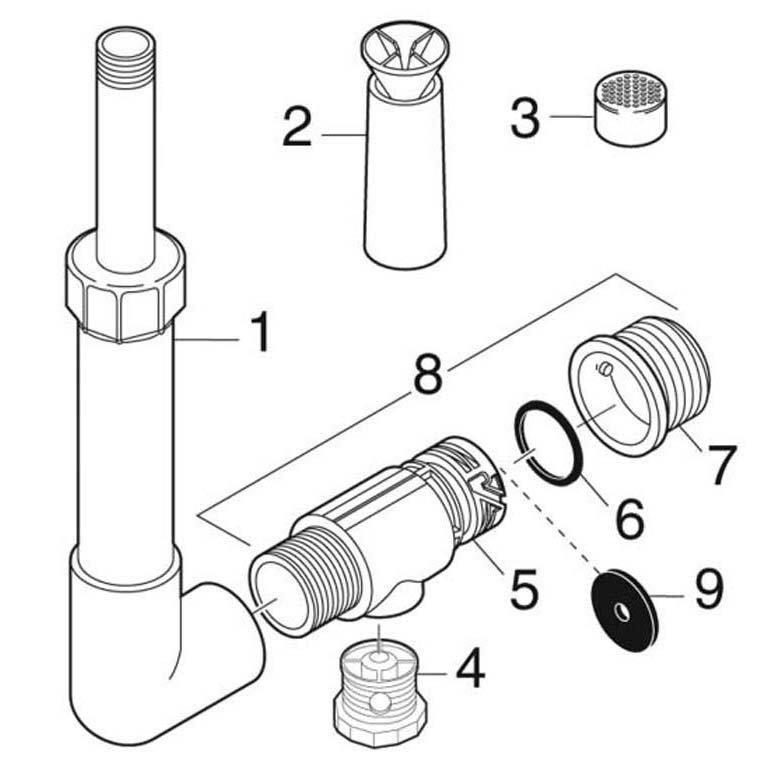 Inlet/Outlet Fittings Wall  Floor Polaris WaterStars WF