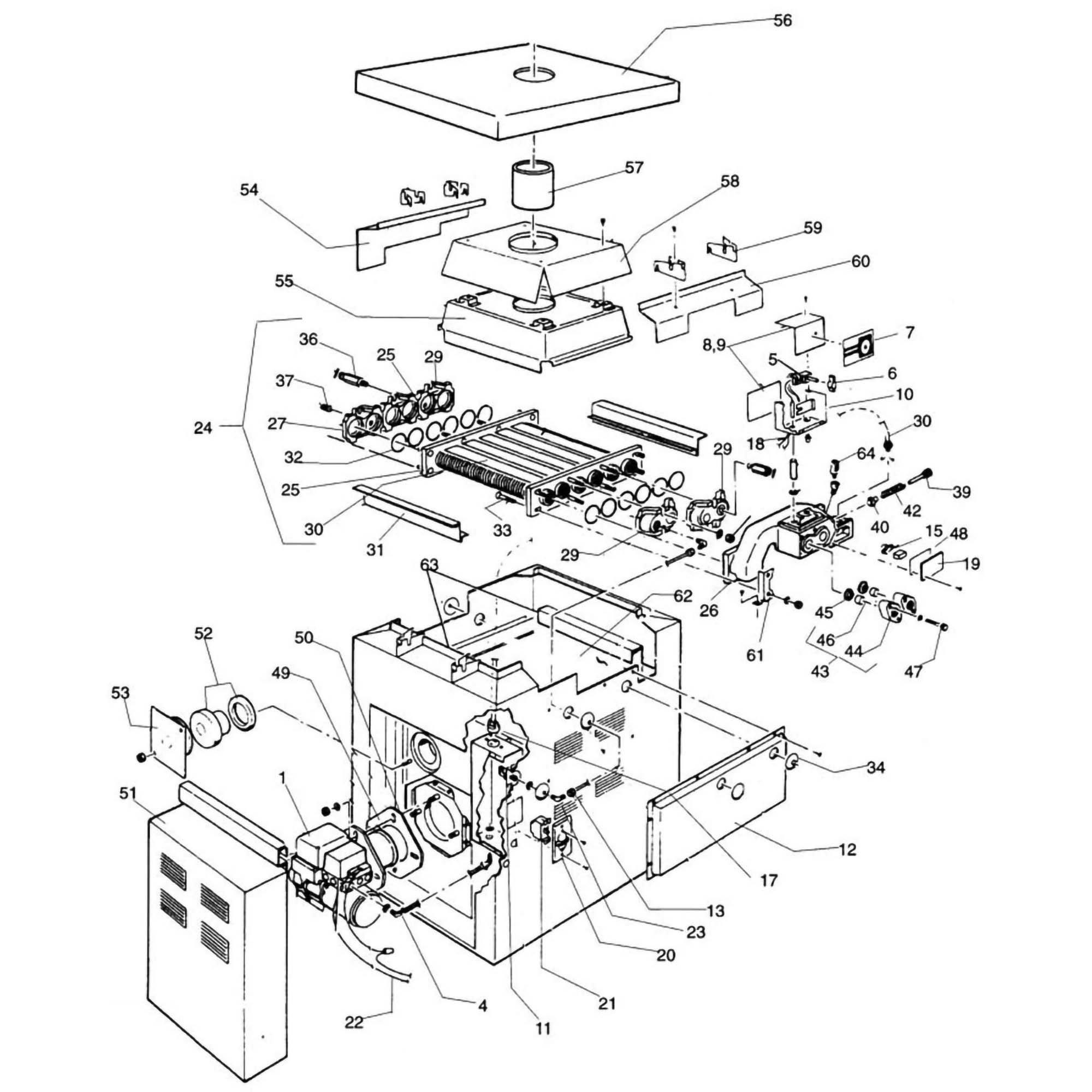 Jandy XL-2 DP Oil Fired Pool Heater Parts