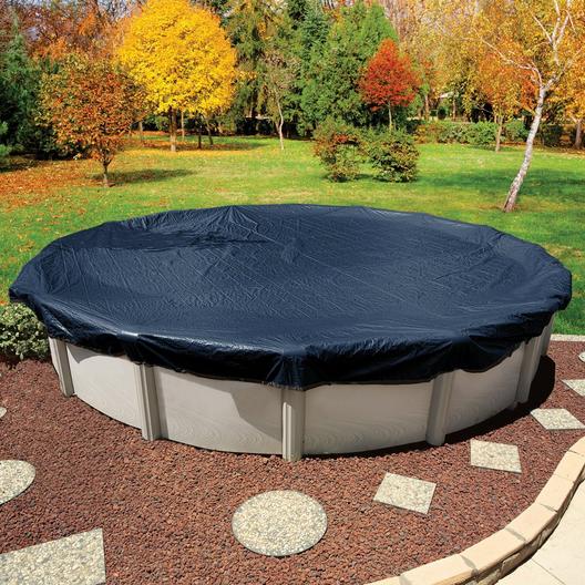 Midwest Canvas  24 Round Winter Pool Cover 10 Year Warranty Blue