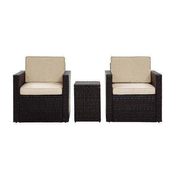 Crosley  Palm Harbor 3-Piece Set with Two Armchairs and Side Table