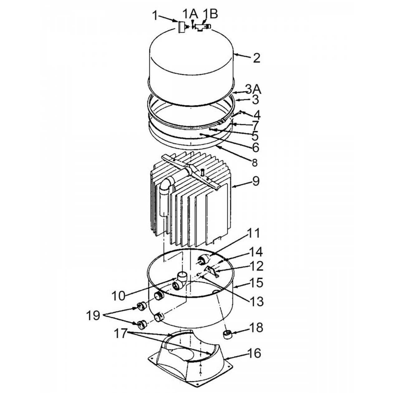 Sta-Rite DES25-01, DES36-01, DES51-01, DES60-01 Pool DE Filter Parts