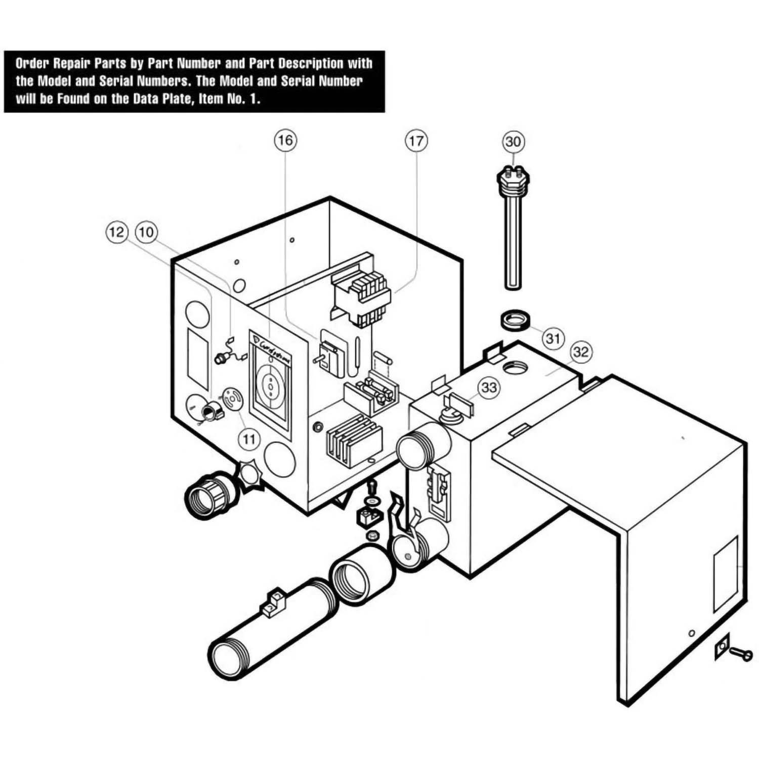 Hayward PSE Models 12-54 Electric Heater Parts