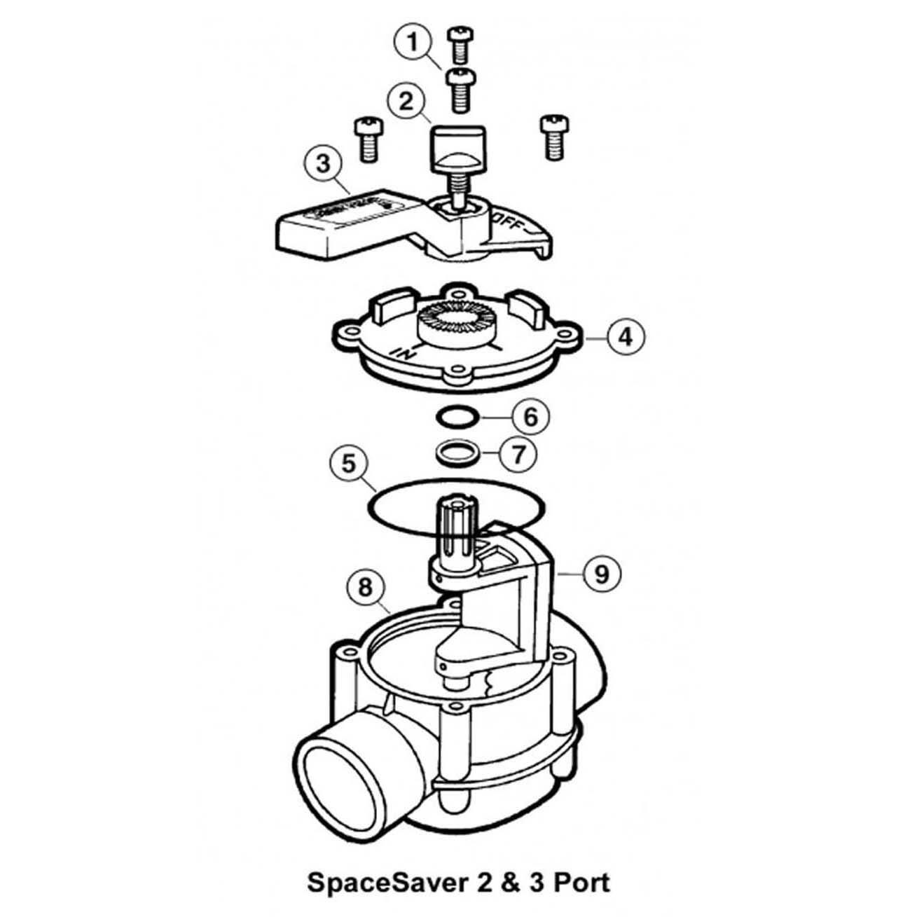 Jandy SpaceSaver Diverter Valve Parts Leslie's Pool Supplies