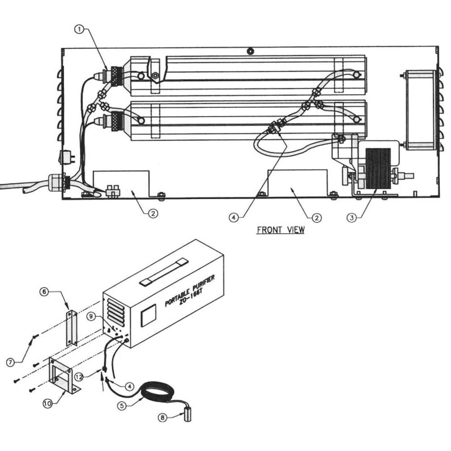 Del Ozone ZO-166T Ozonator Parts