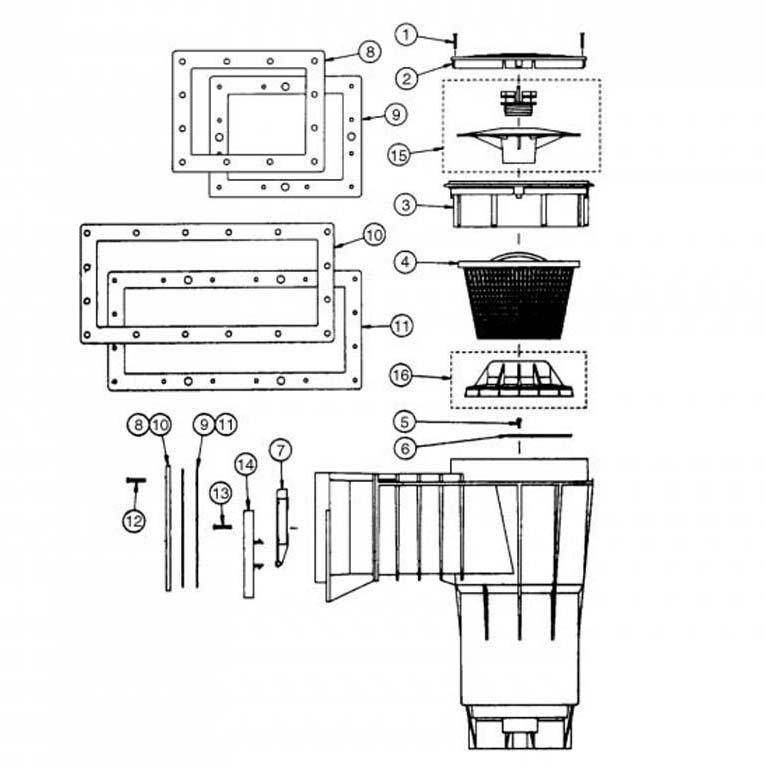 Pentair Bermuda: Gunite & Vinyl Pool Skimmer Parts