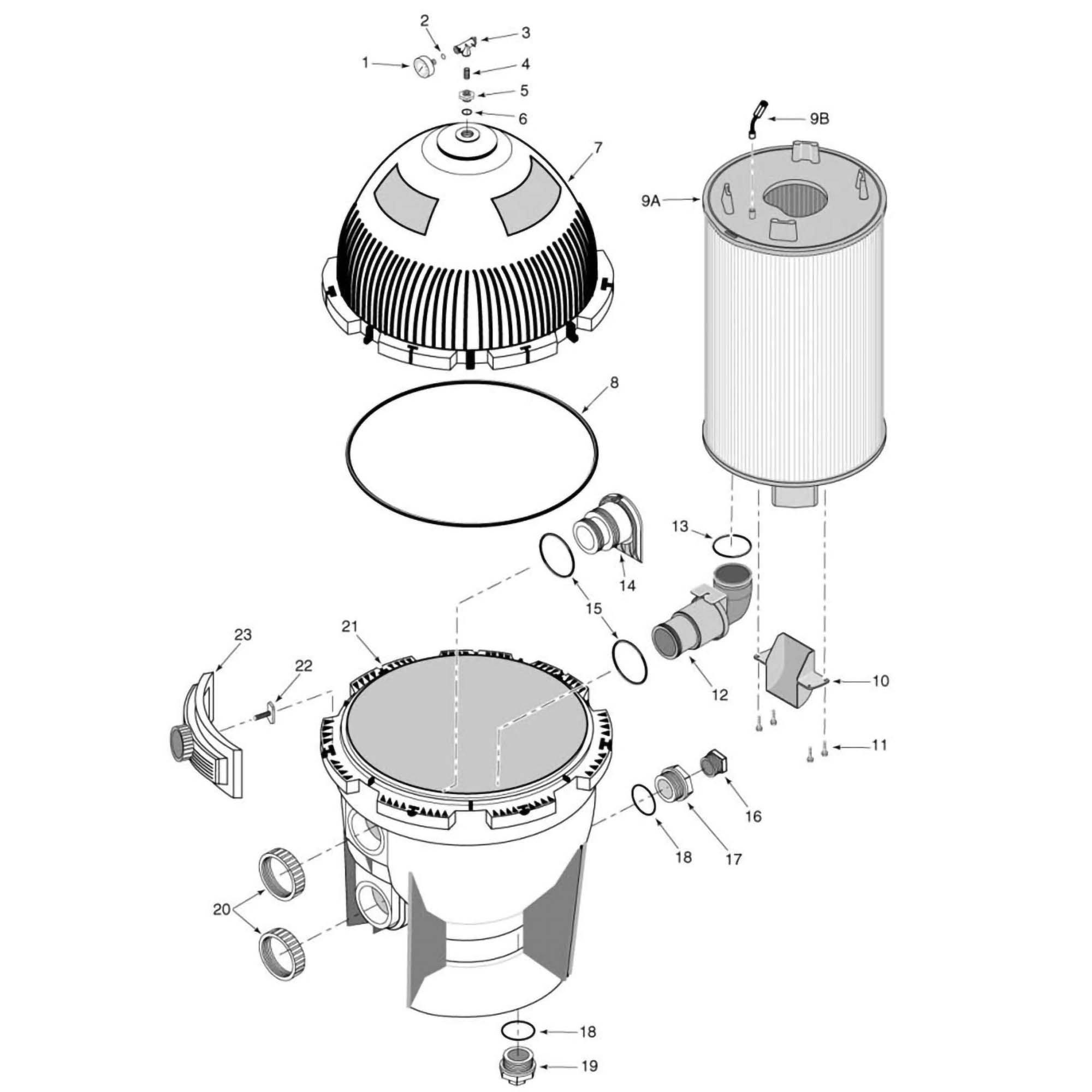 Sta-Rite System 3 S7MD60, STMD72 Modular Pool DE Filter Parts