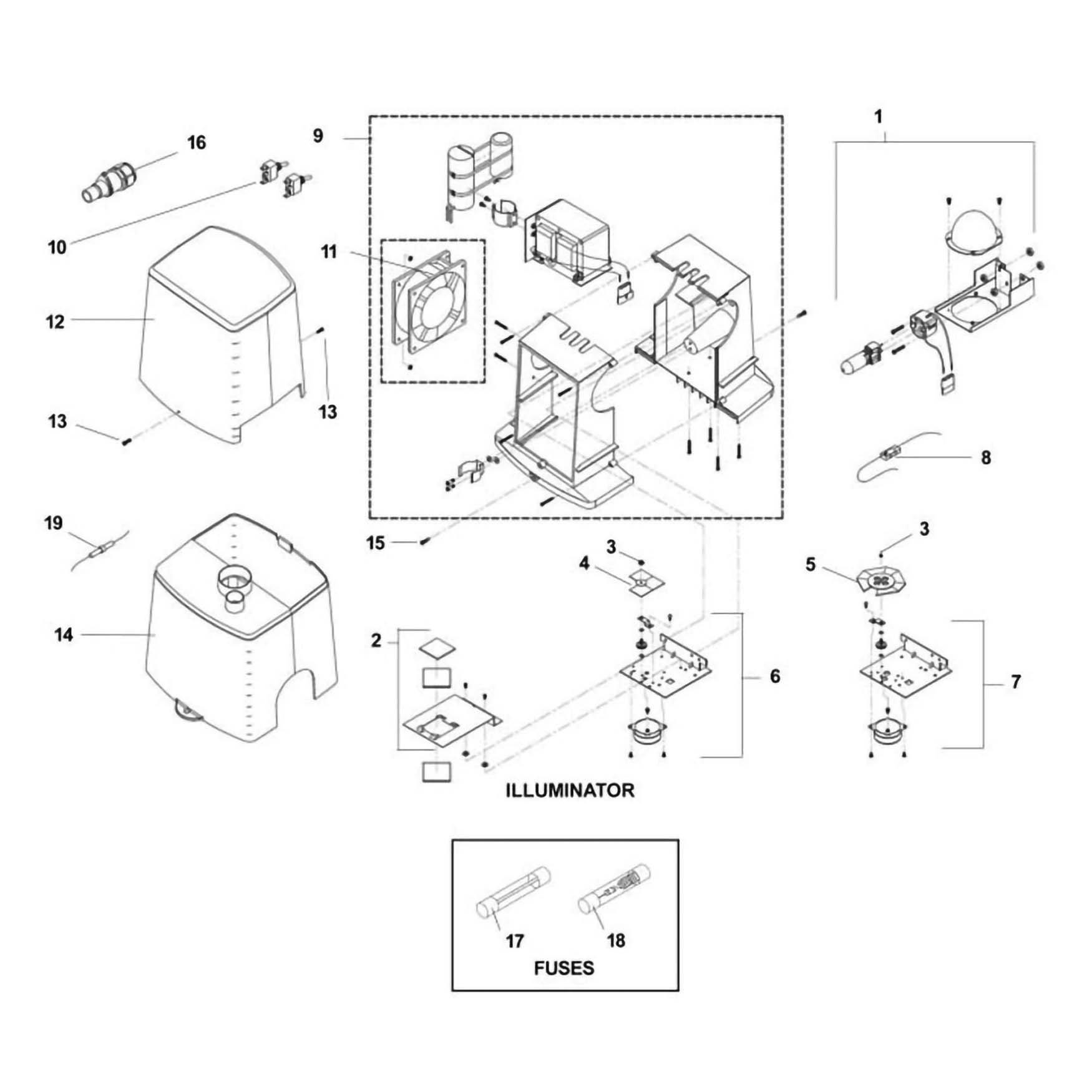 Fiberstars 6004 Illuminator Parts