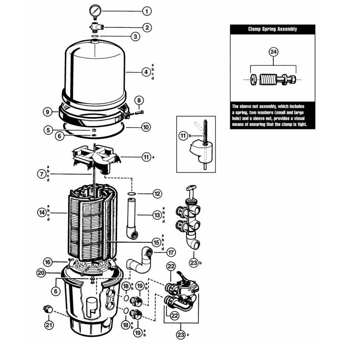 Hayward Micro-Clear Permaglass Filter Part List