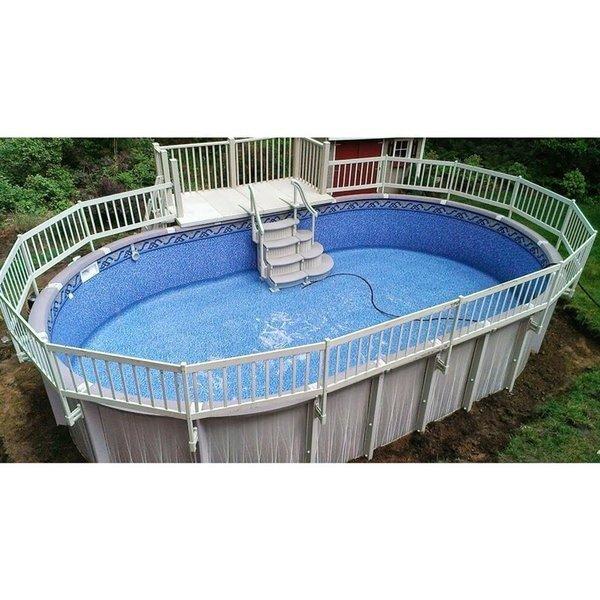Vinyl Works Of Canada  Resin Above Ground Pool Fence Kit 3 Sections