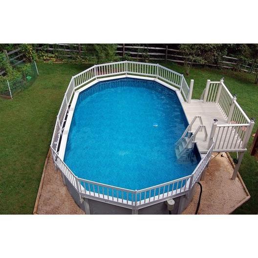 Vinyl Works Of Canada  Resin Above Ground Pool Fence Kit 8 Sections