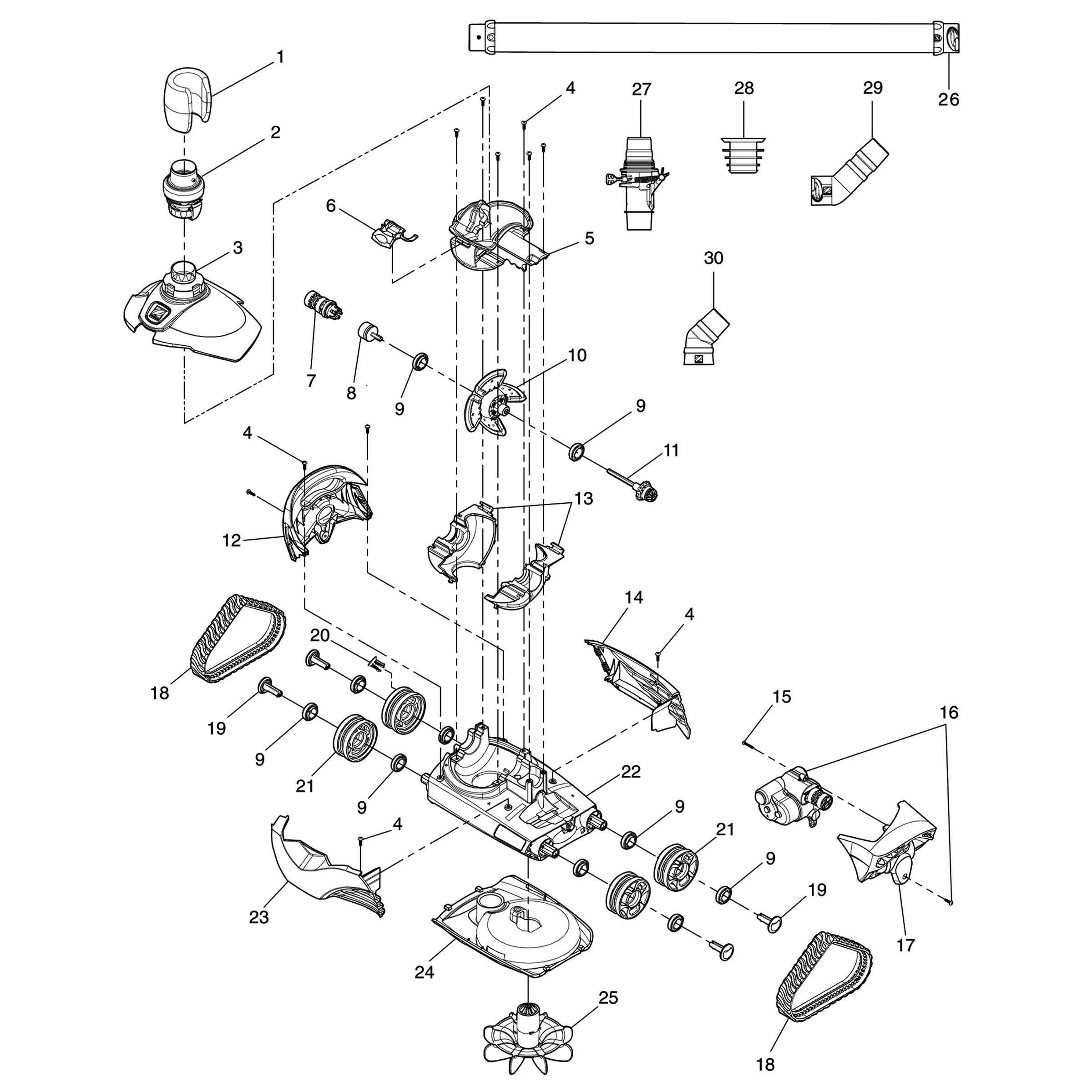 Zodiac MX6 Pool Cleaner Parts