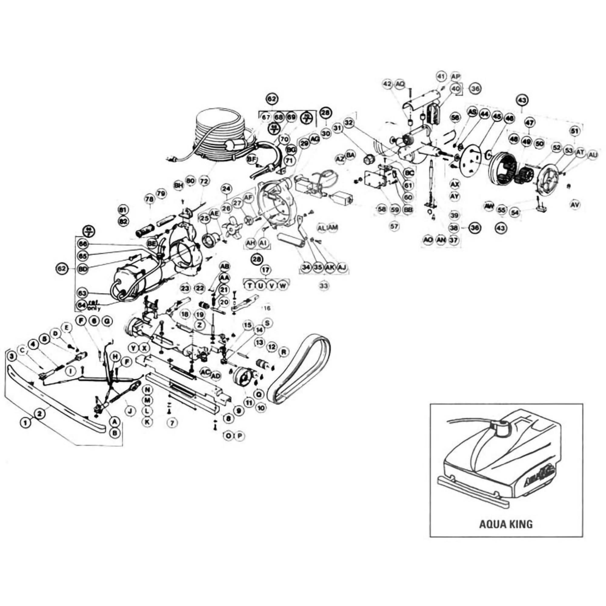 Aqua Vac Aqua King Commander 1984-1989 Parts Breakdown