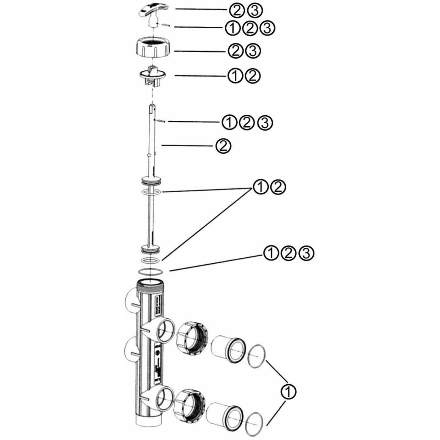 Jandy Slide Backwash Valve Parts