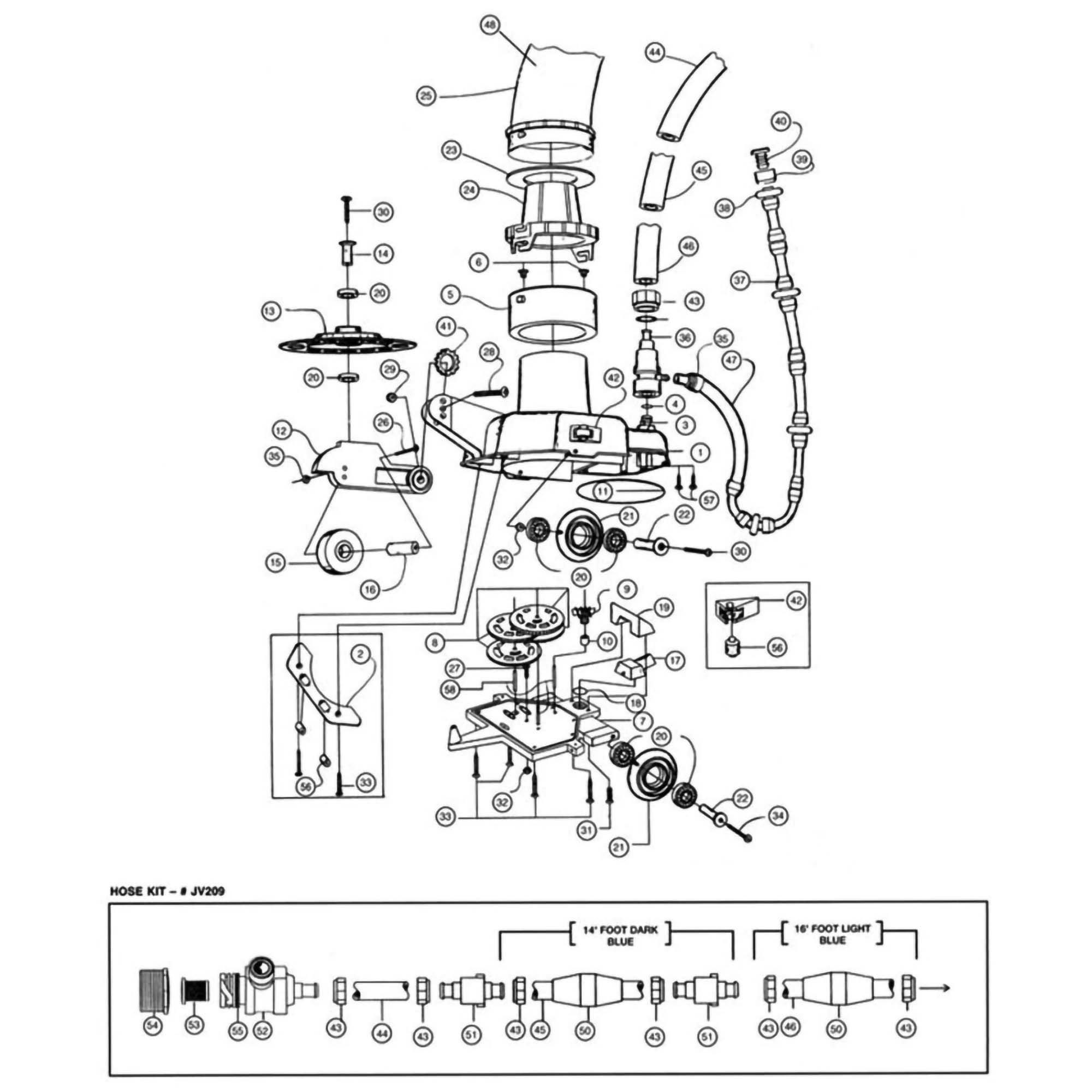 Pentair Jet-Vac JV105 Part List