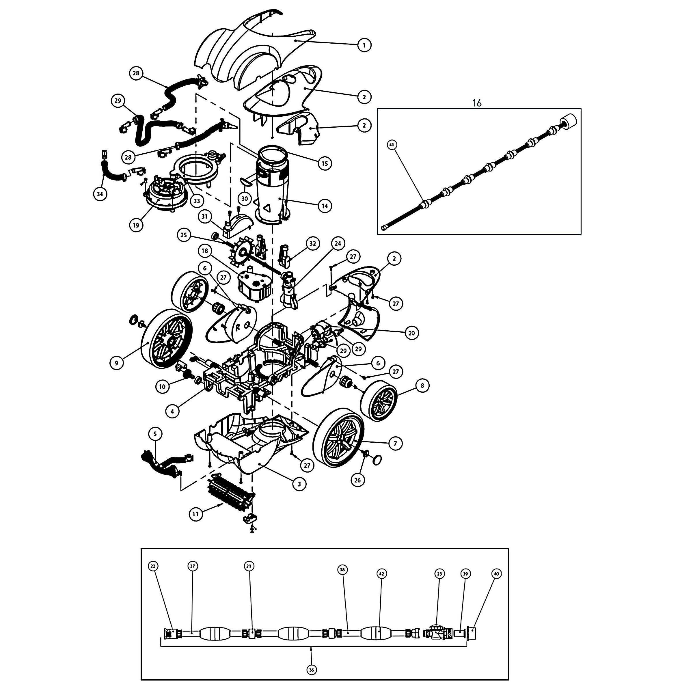 Pentair Kreepy Krauly Racer Pool Cleaner Parts