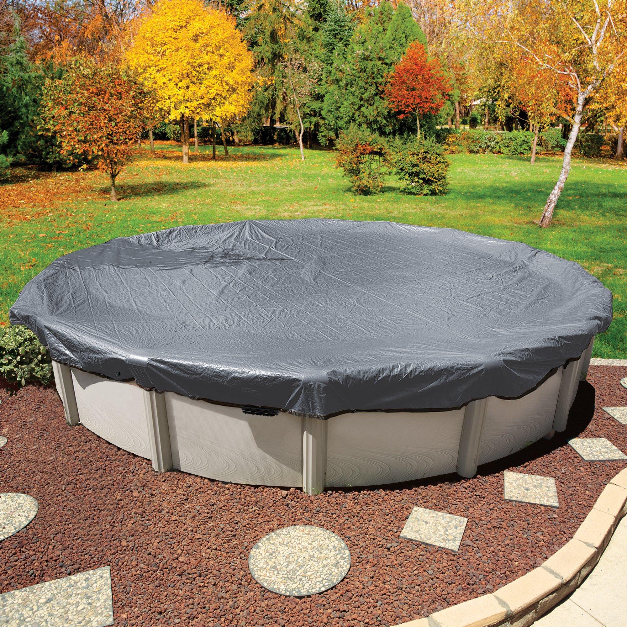Midwest Canvas  18 Round Winter Pool Cover 16 Year Warranty Silver