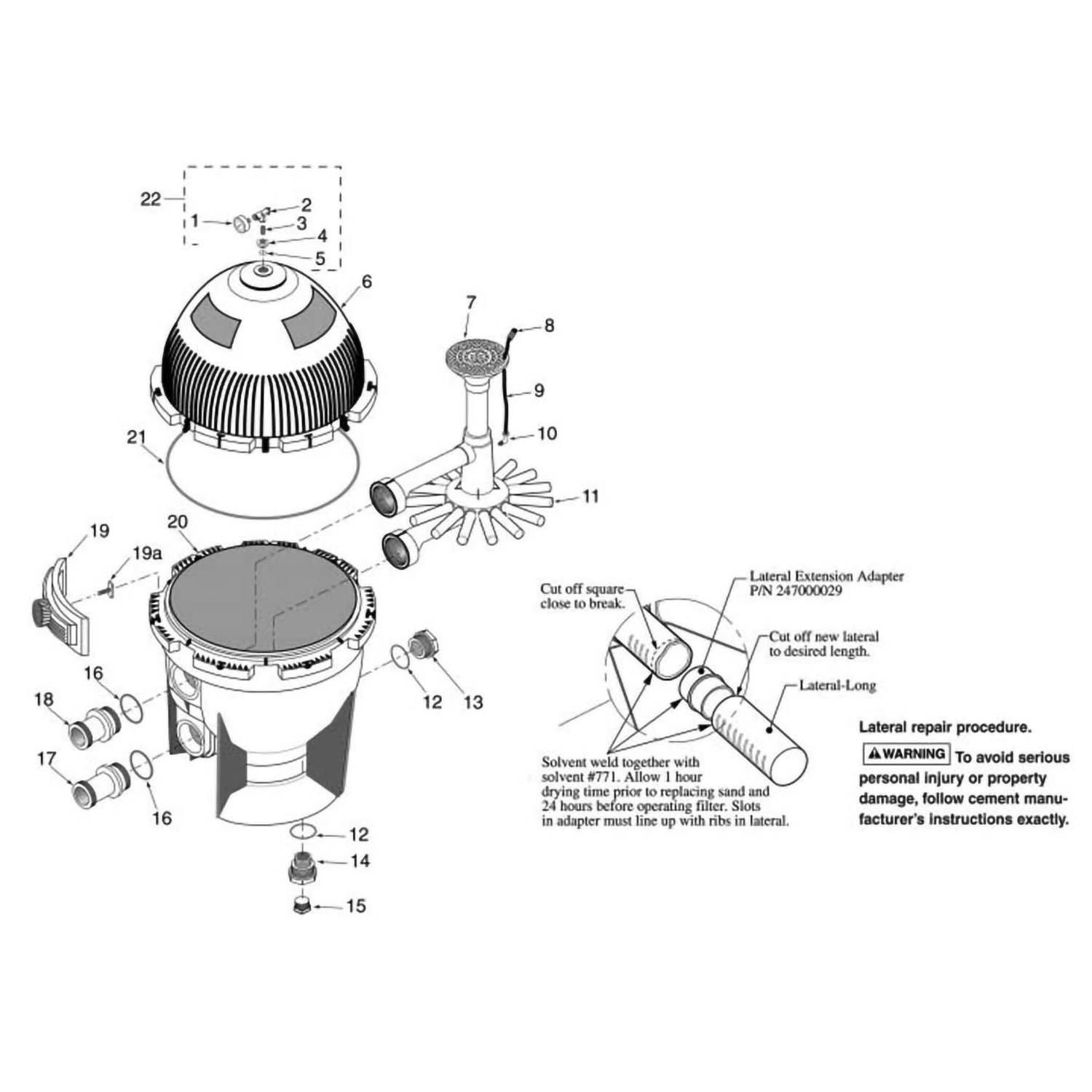 Sta-Rite System 3 S7S50 & S8S70 Pool Sand Filter Parts