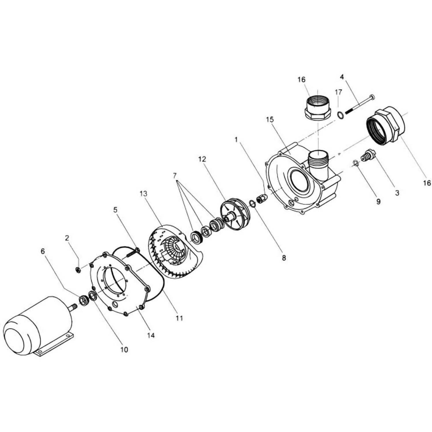 Speck 21-80/30G Water Feature Pump Parts