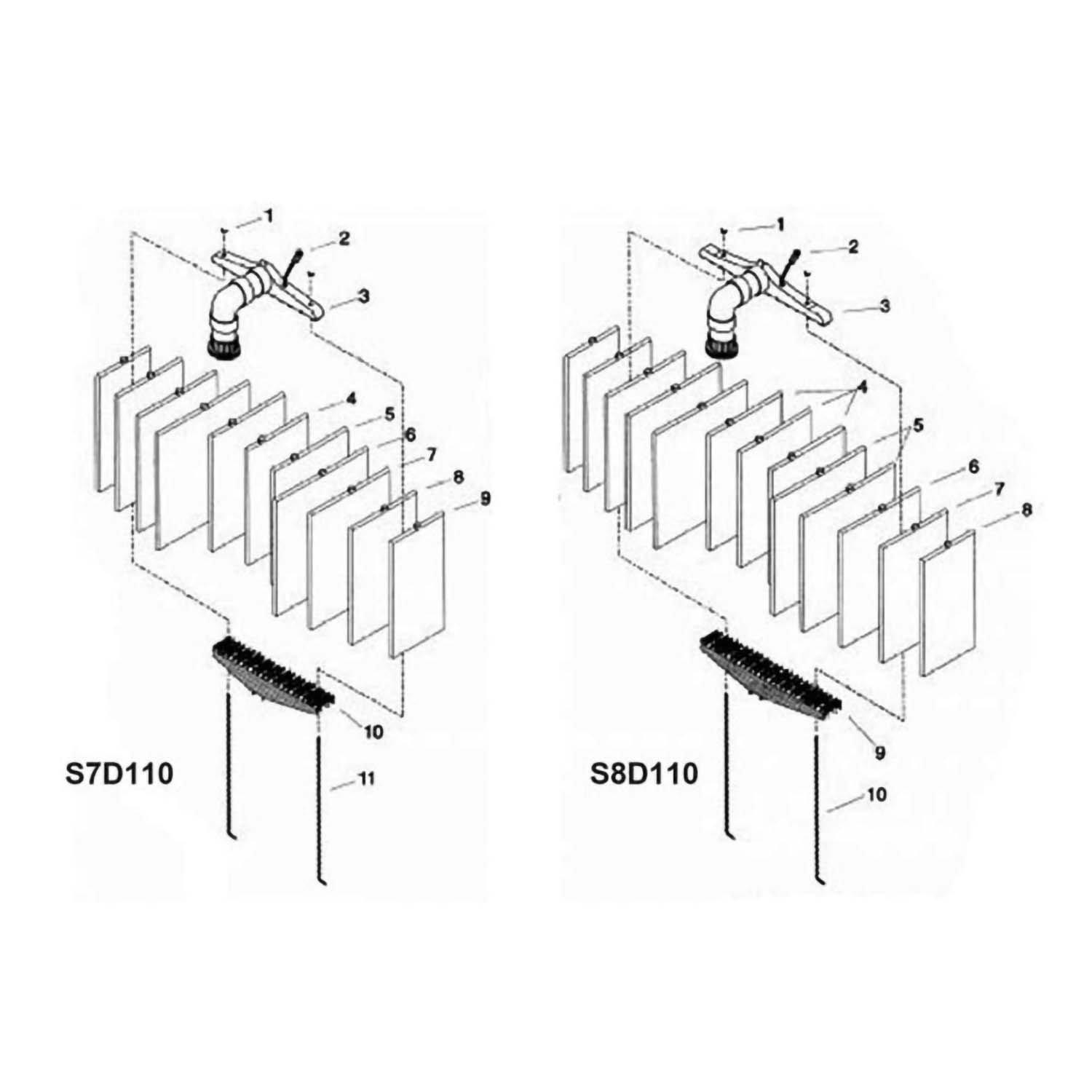 Sta-Rite System 3 Filter Element Assemblies Part Schematic