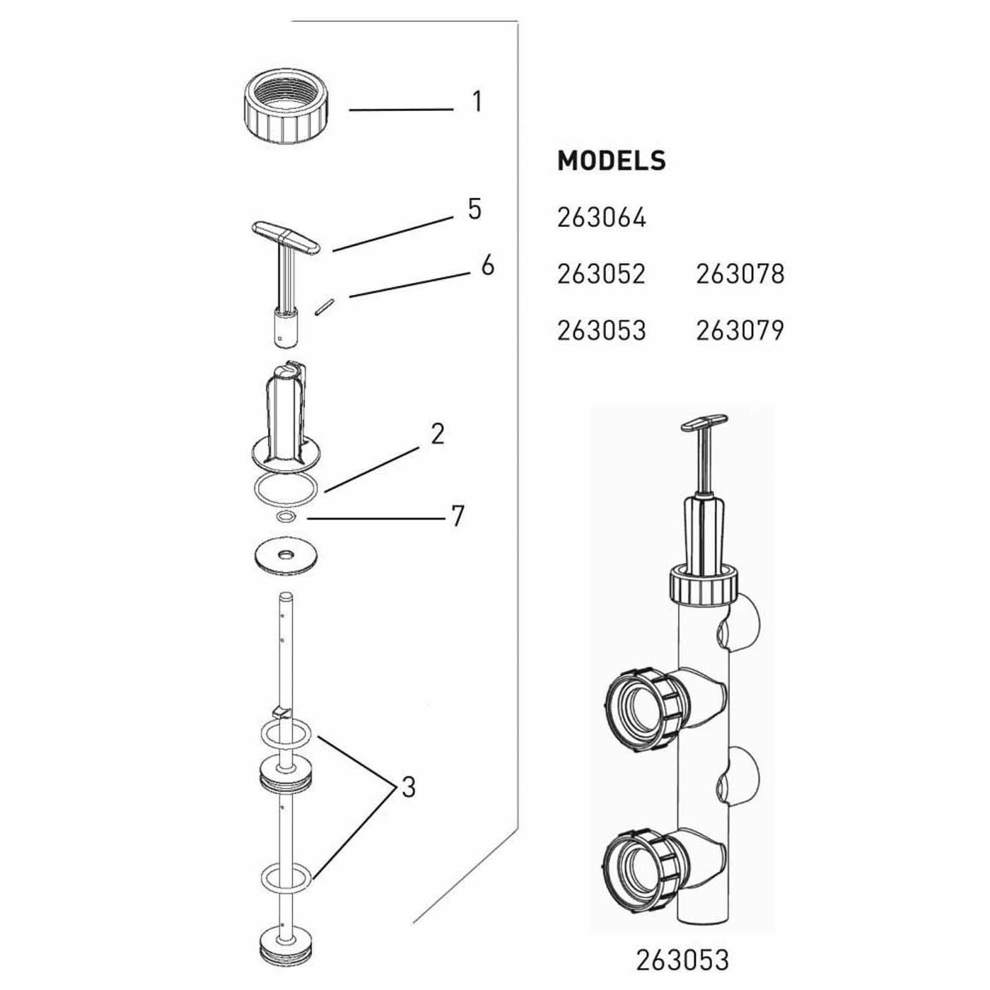 Pentair Slide Backwash Valve Parts