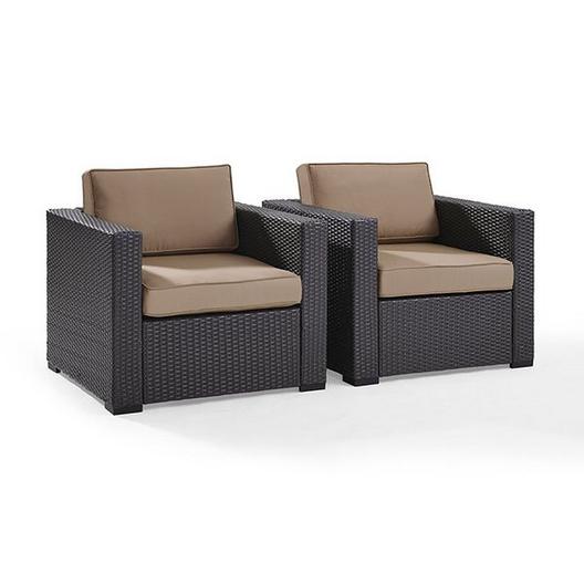 Crosley  Biscayne 2 Person Wicker Set with Mist Cushions