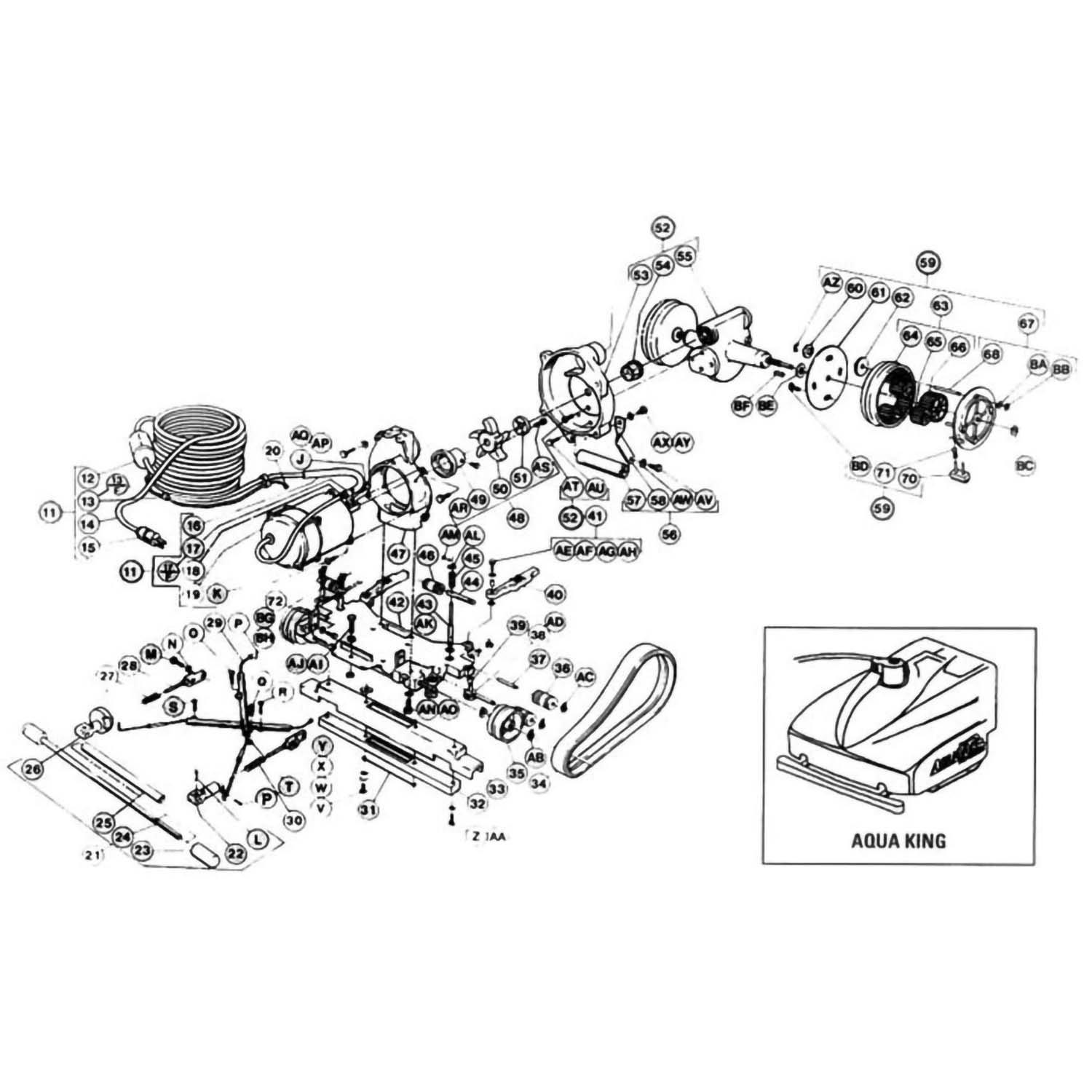 Aqua Vac Aqua King Cleaner Part Schematic