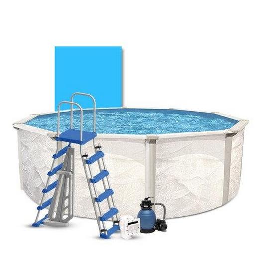 Weekender II 15 Round Above Ground Pool Package with 12 Sand Filter System