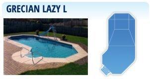 grecian lazy l - inground pool shape