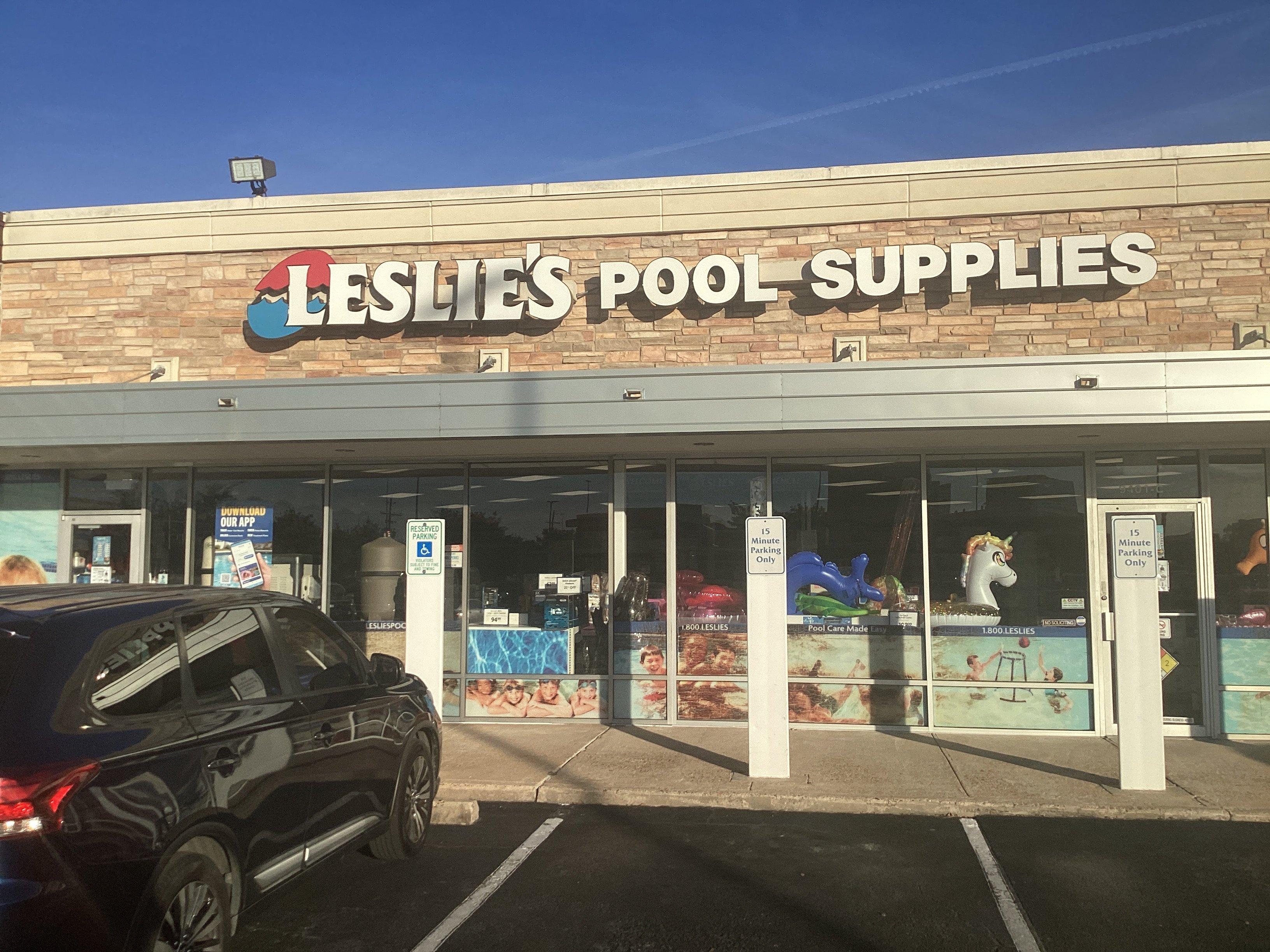 an image of a Leslie's storefront