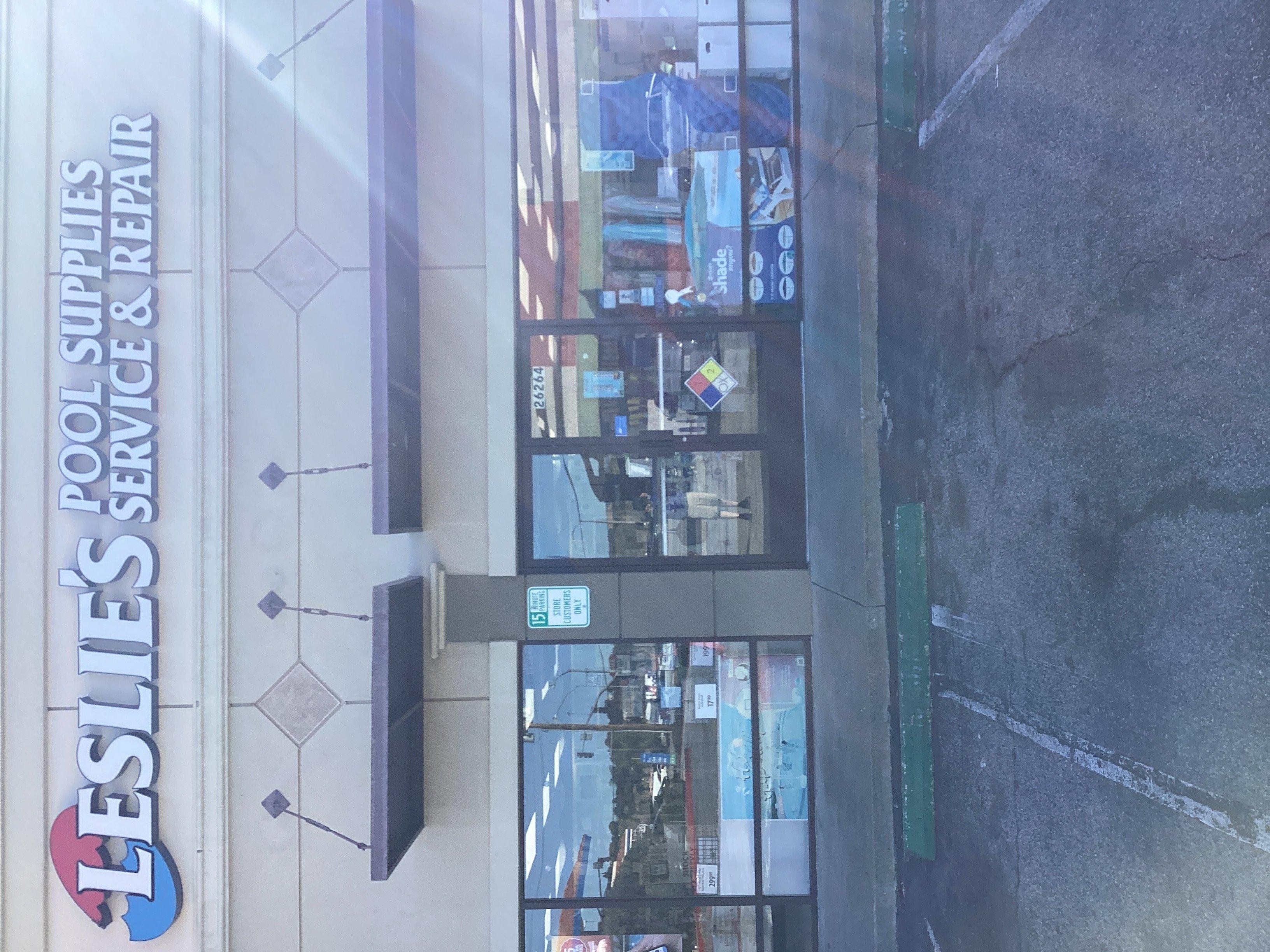an image of a Leslie's storefront