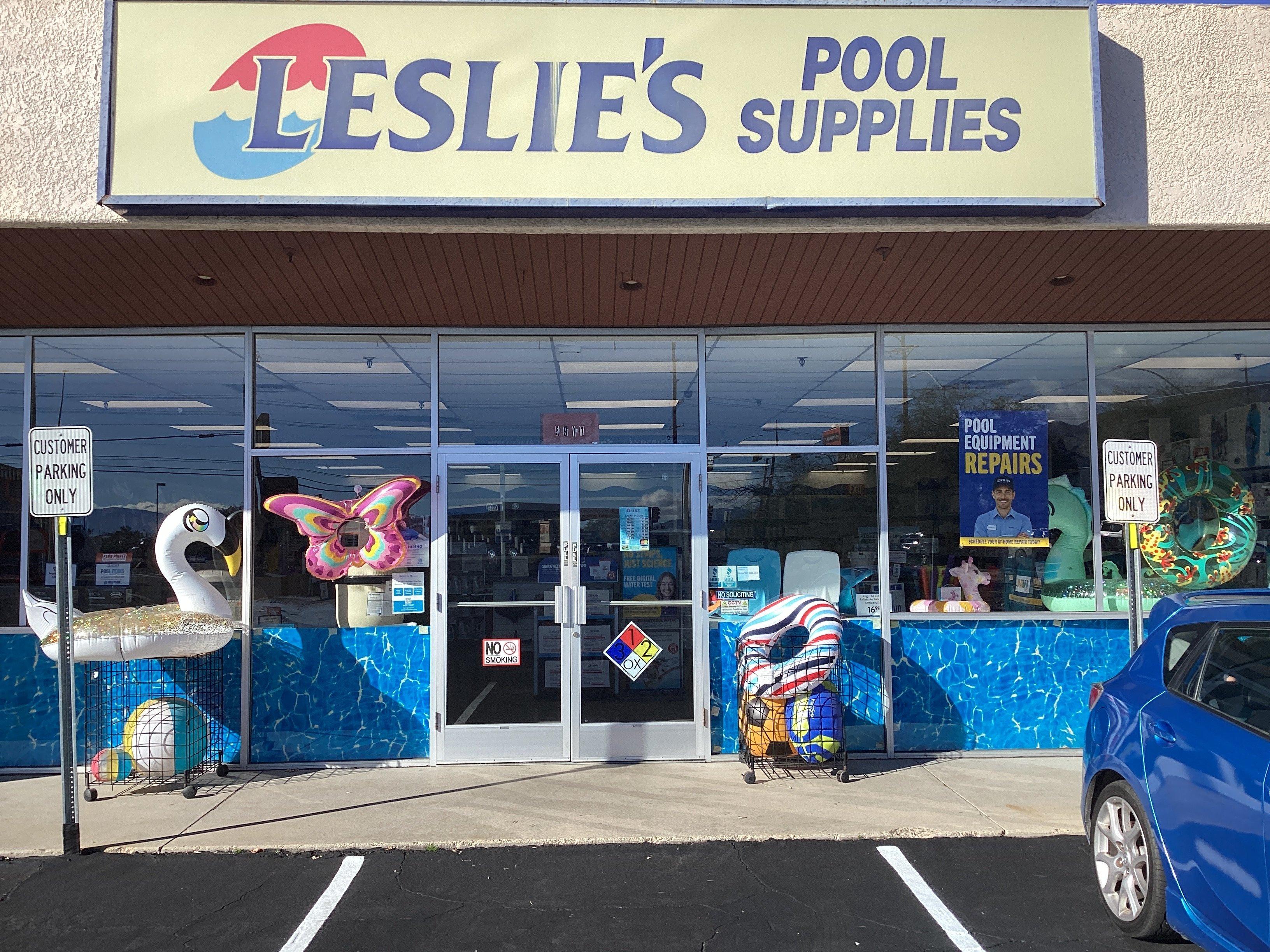 an image of a Leslie's storefront