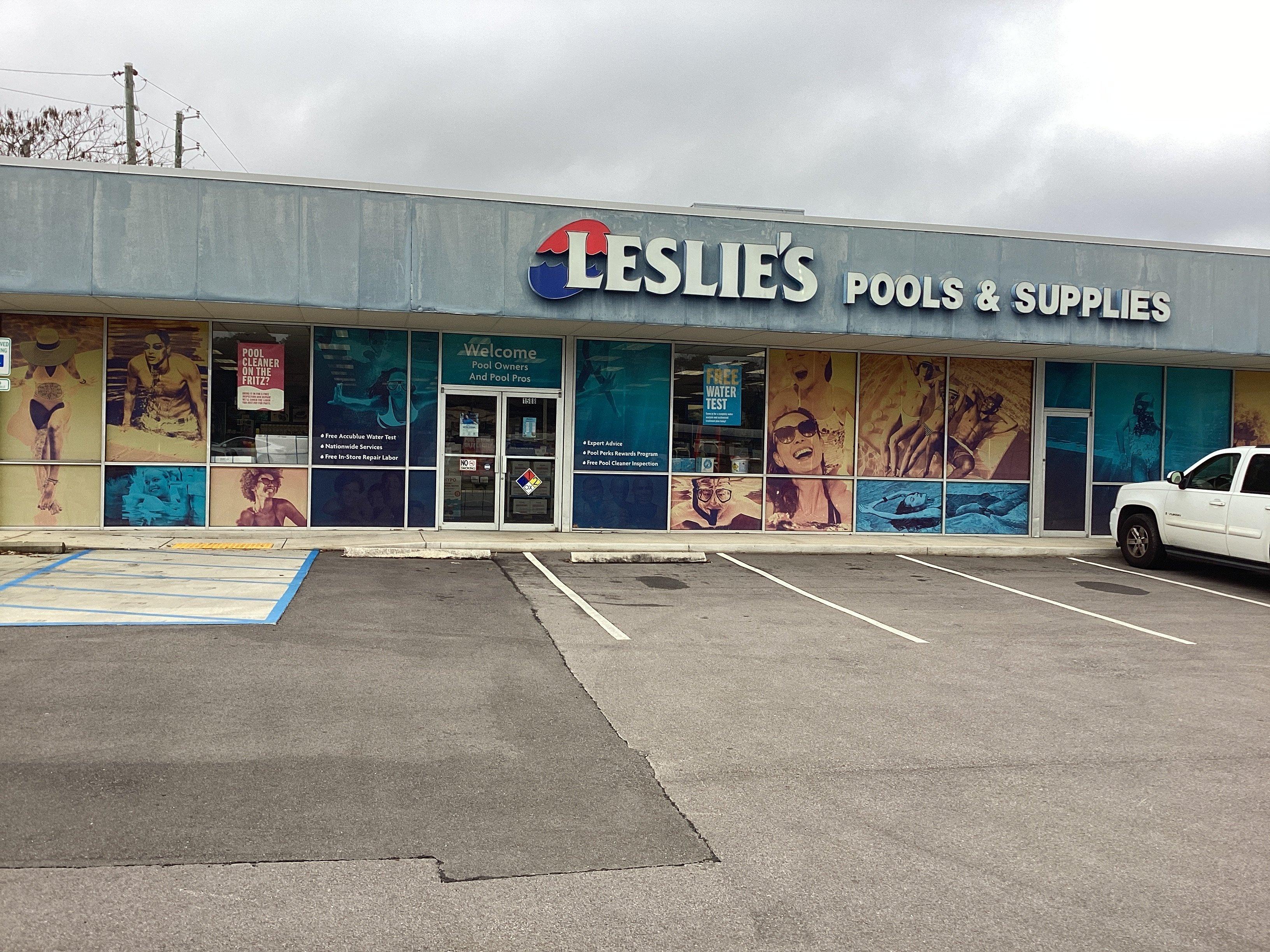 an image of a Leslie's storefront
