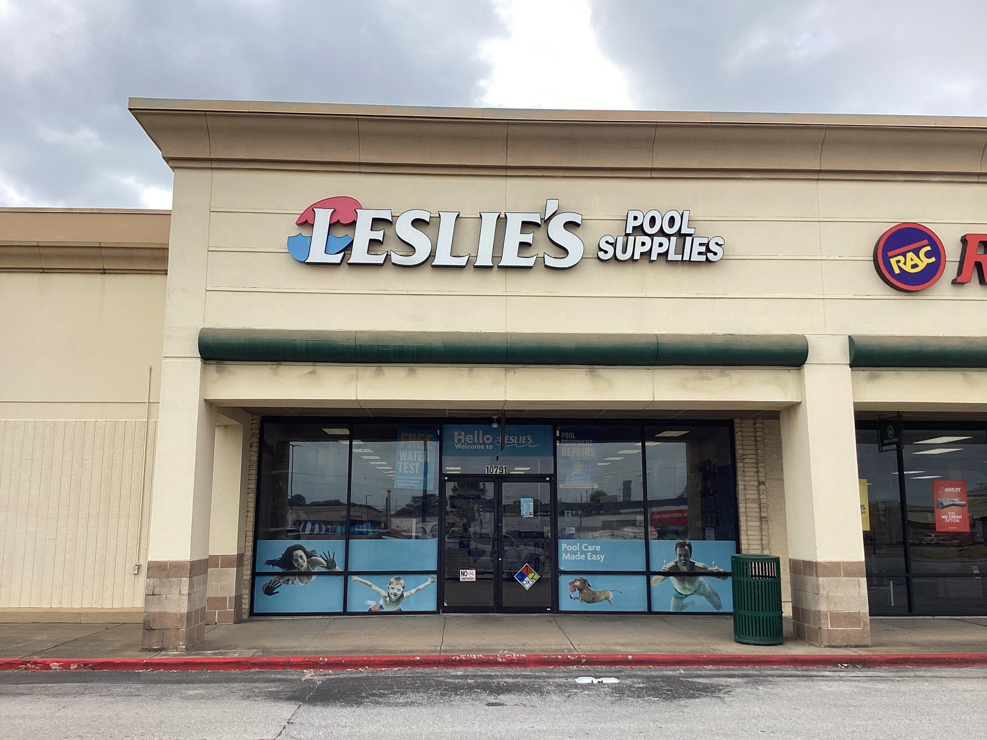 an image of a Leslie's storefront