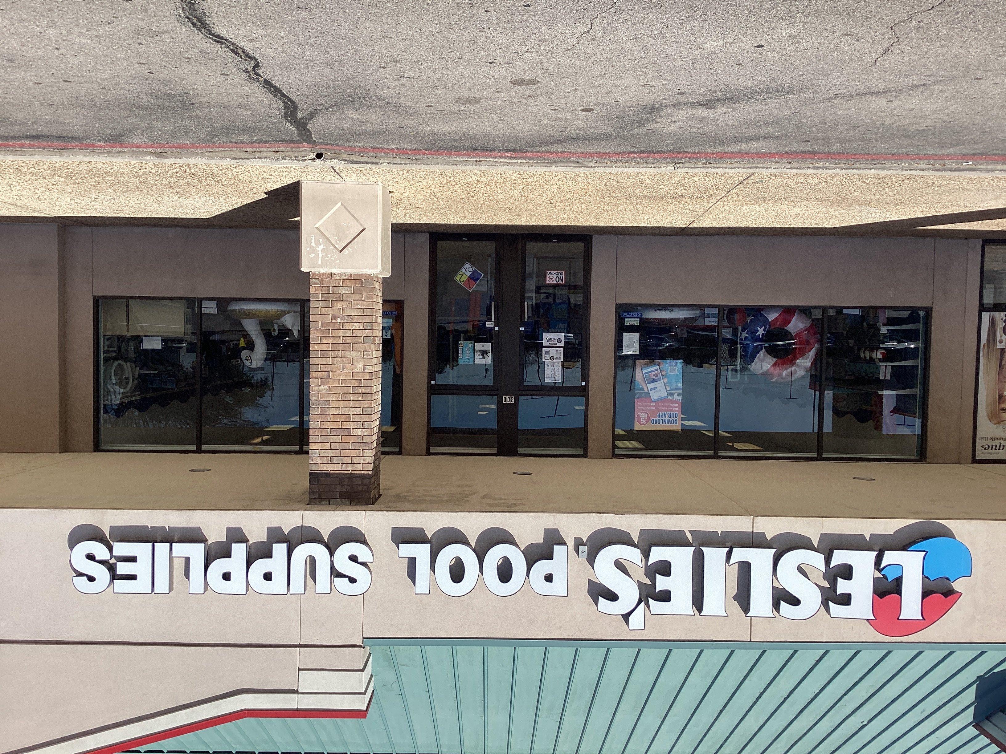 an image of a Leslie's storefront