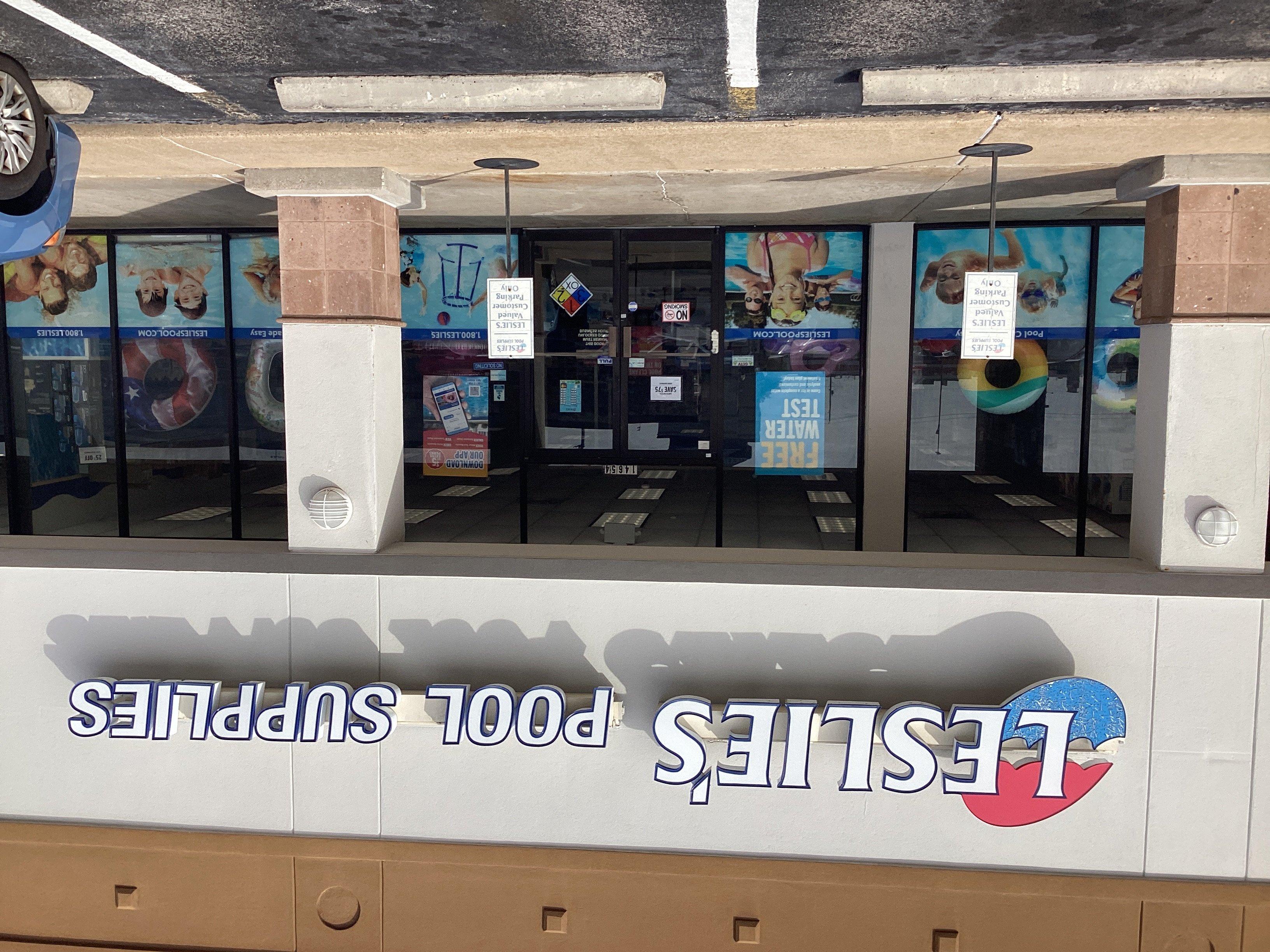 an image of a Leslie's storefront