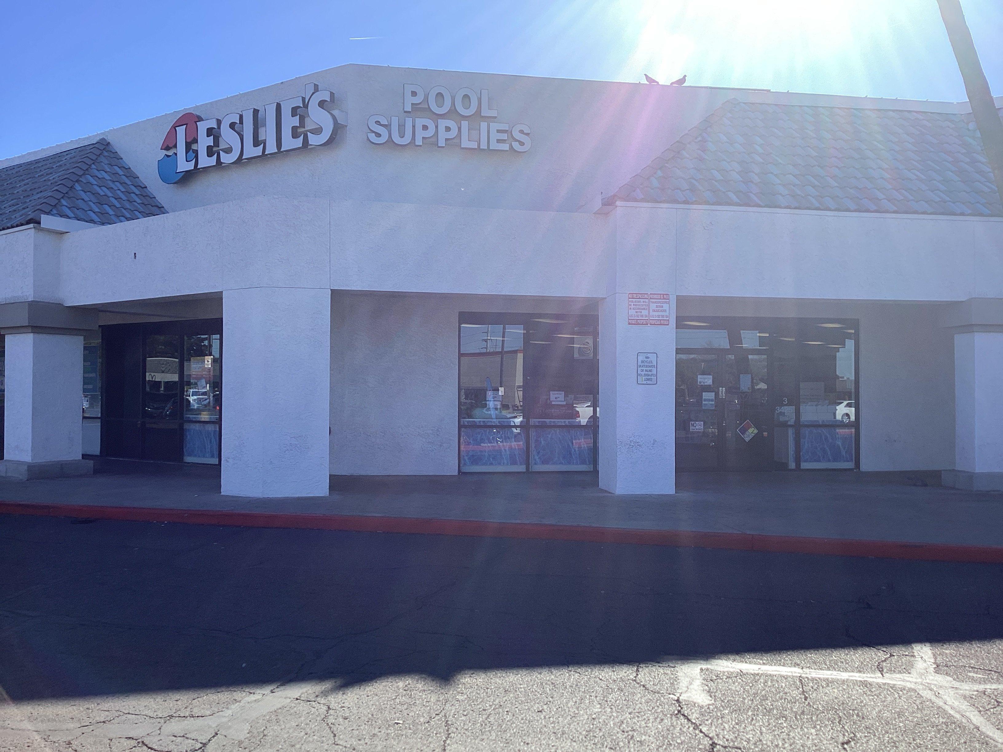 an image of a Leslie's storefront