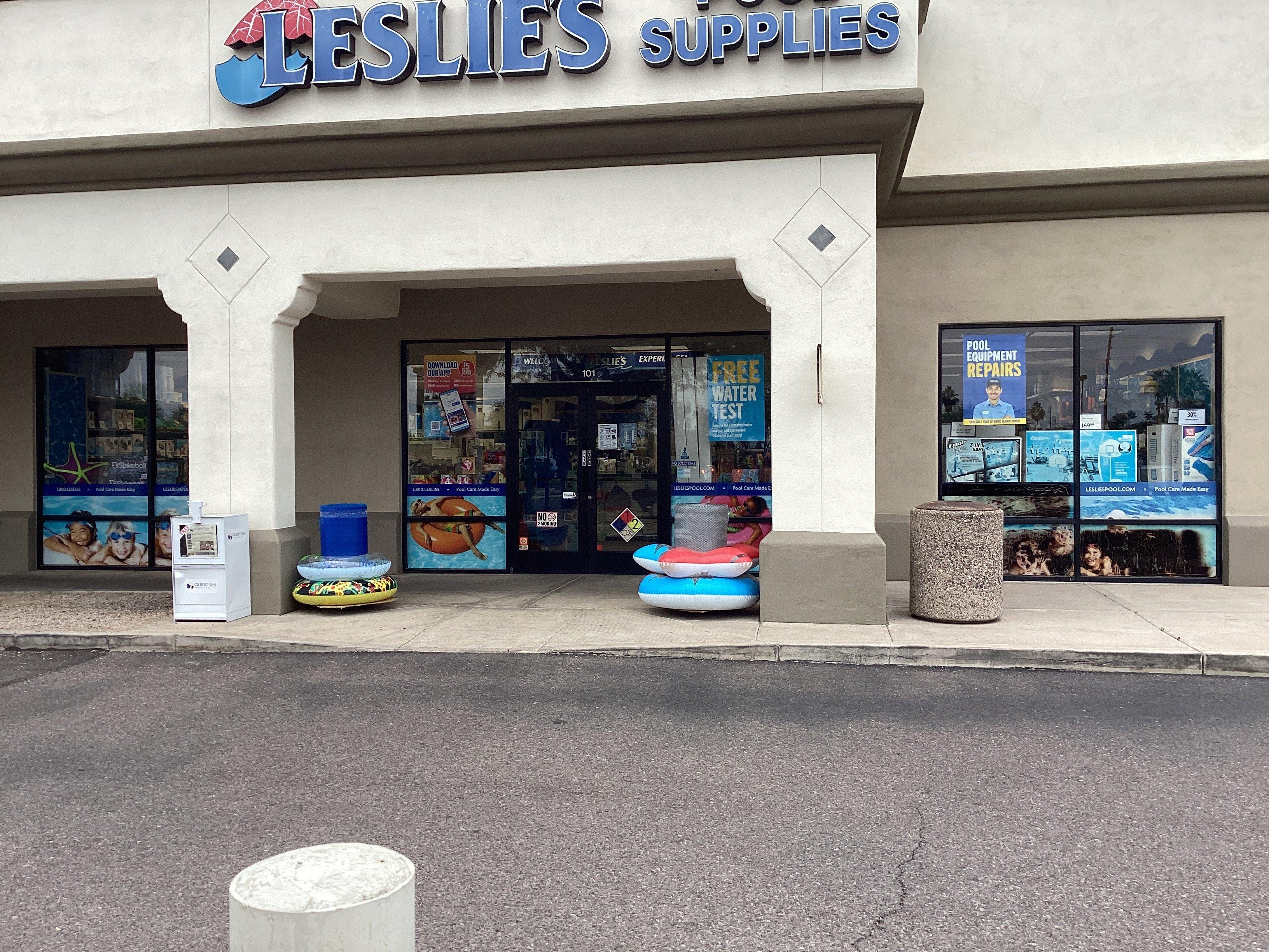 an image of a Leslie's storefront
