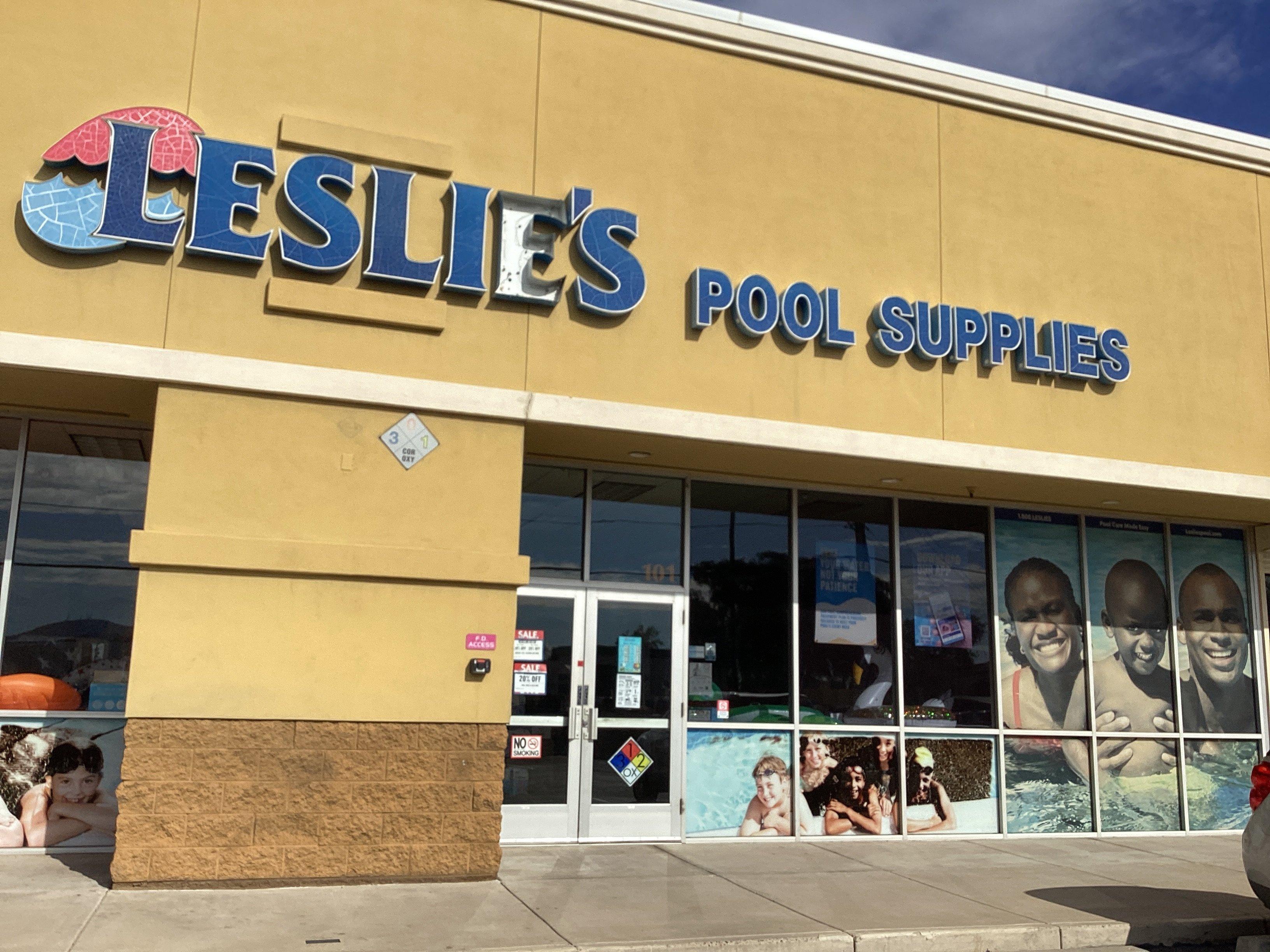 an image of a Leslie's storefront