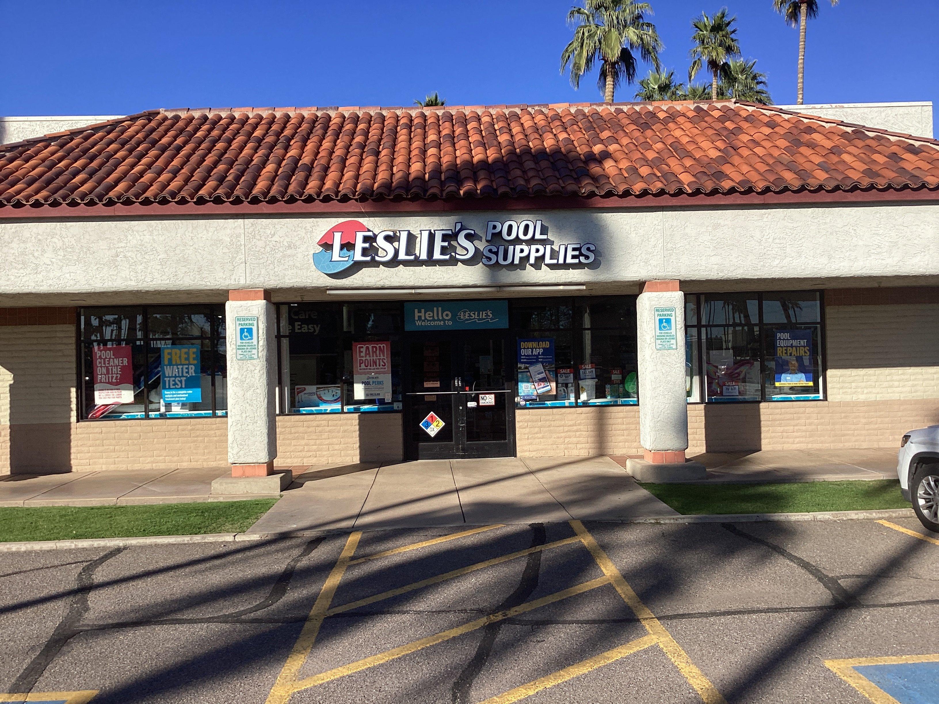 an image of a Leslie's storefront