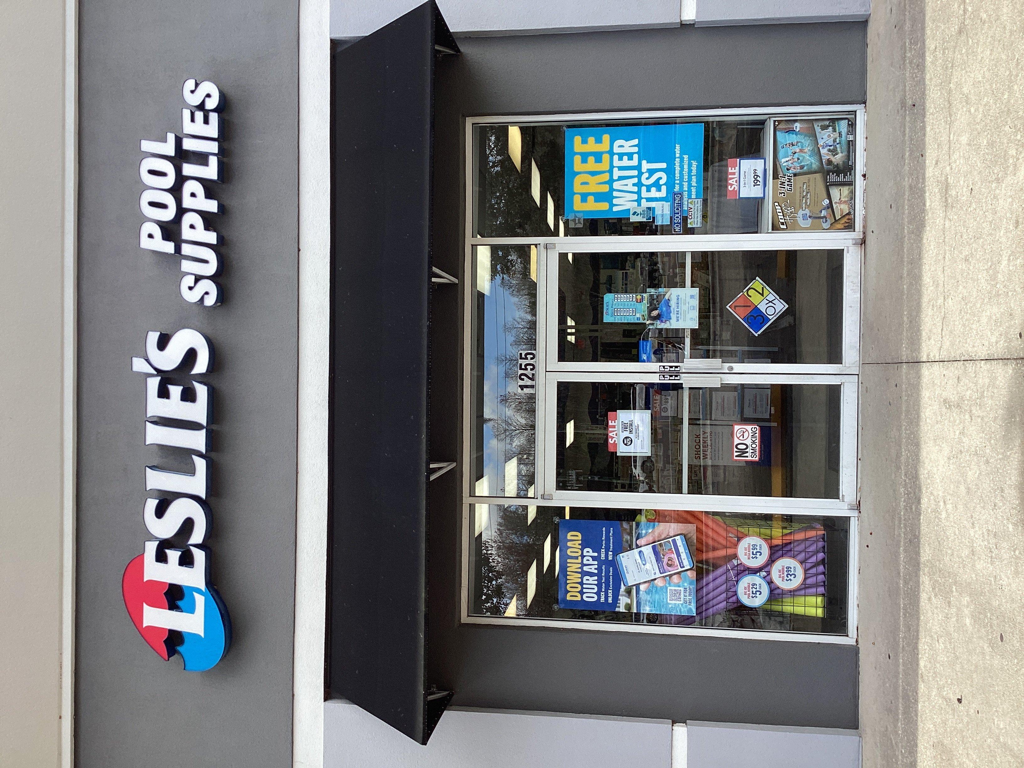 an image of a Leslie's storefront